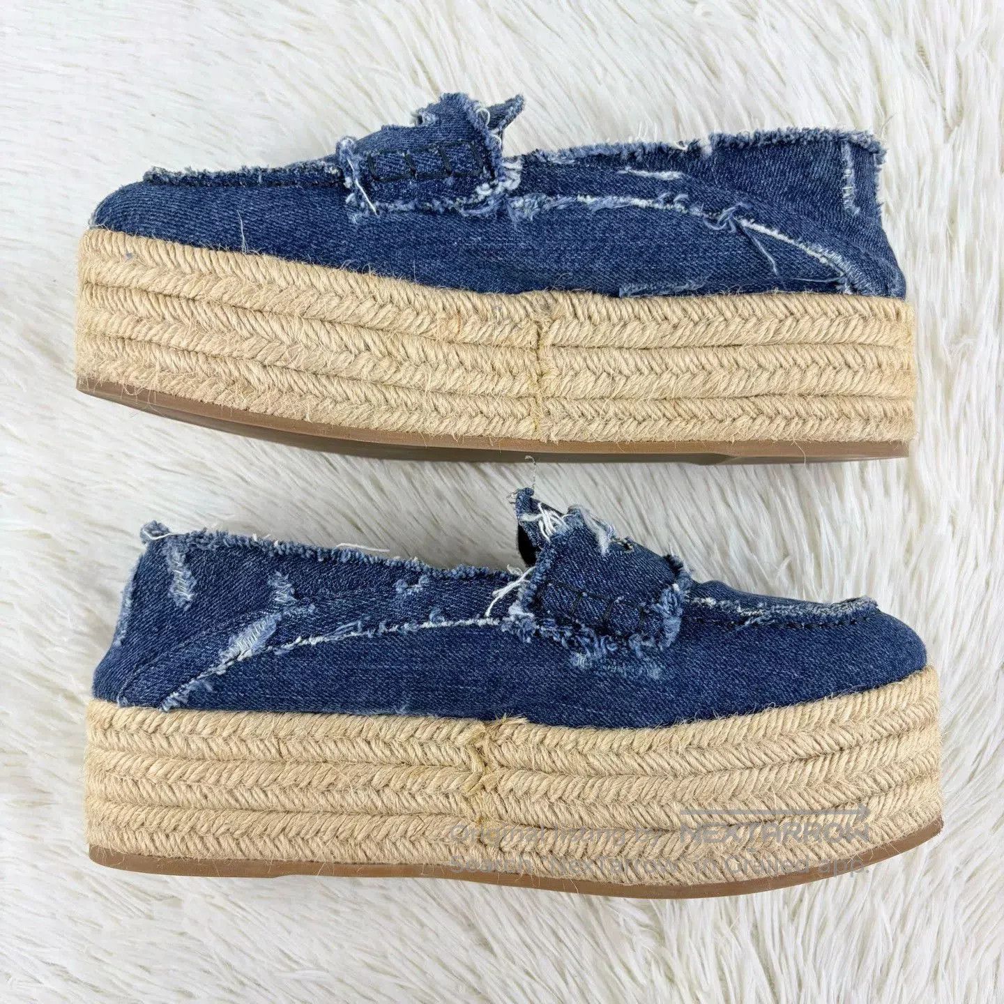 Miu Miu MiuMiu Denim Platform Espadrilles. Size US 6.5 / IT 36.5 - 6 Thumbnail
