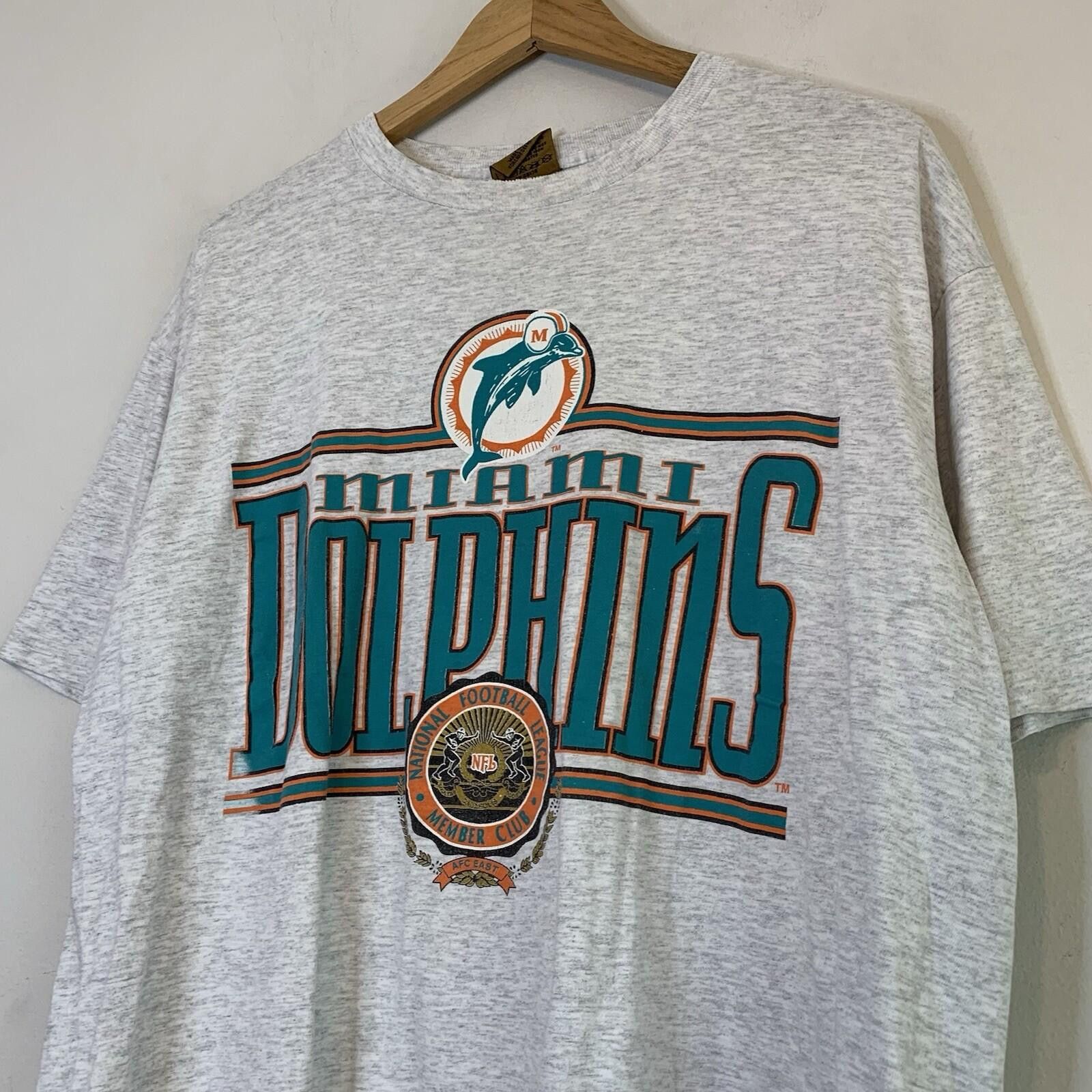 NFL Vintage 90s Miami Dolphins Nutmeg NFL Shirt Gray Size L Size US L / EU 52-54 / 3 - 2 Thumbnail