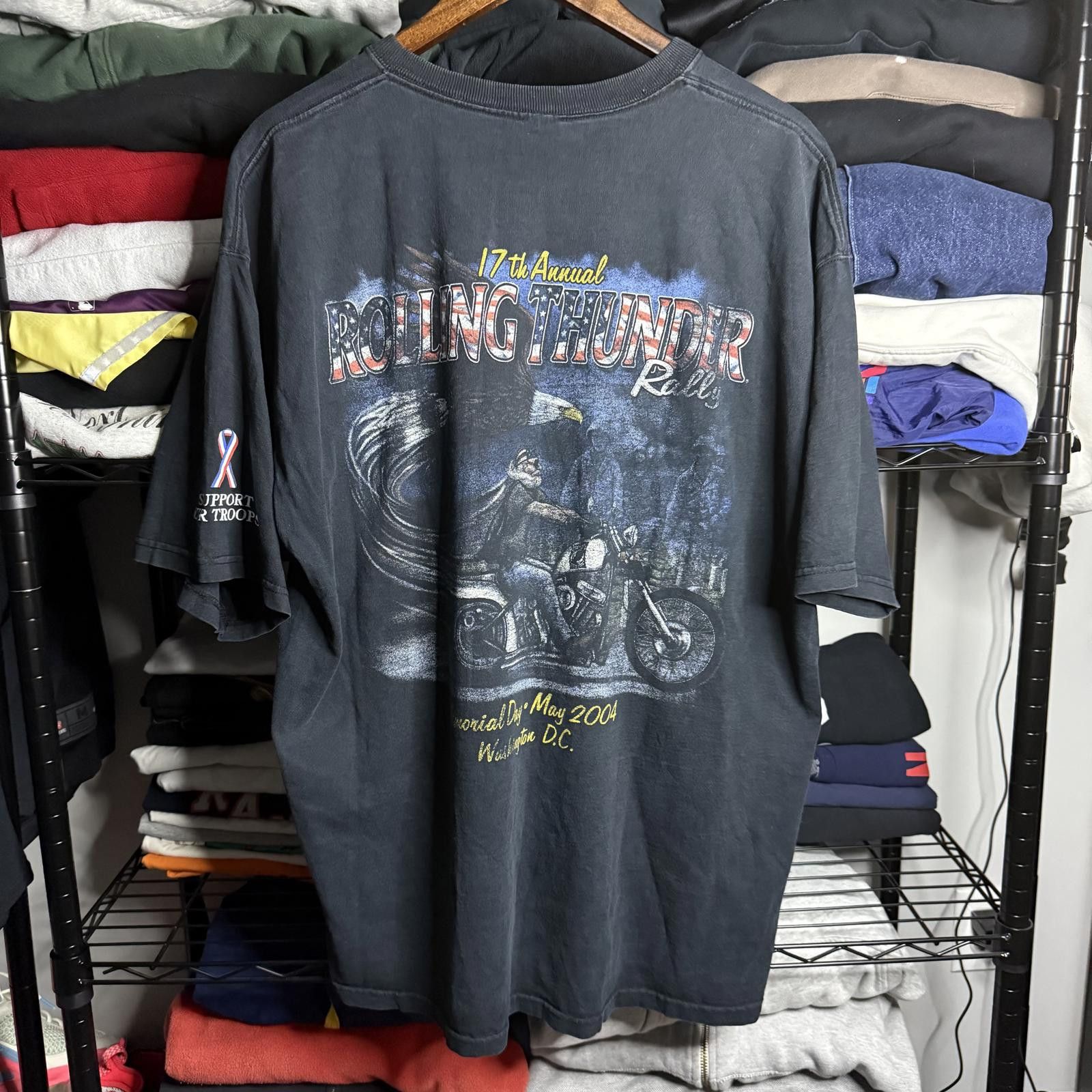 Designer Vintage 17th Annual Rolling Thunder Rally T-Shirt Size US XL / EU 56 / 4 - 2 Thumbnail