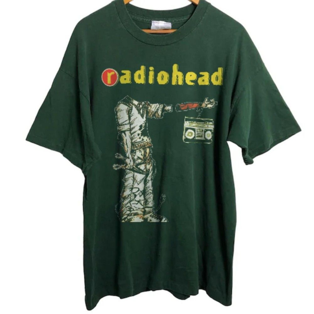 Radiohead band 90s Forest Green Unisex T shirt