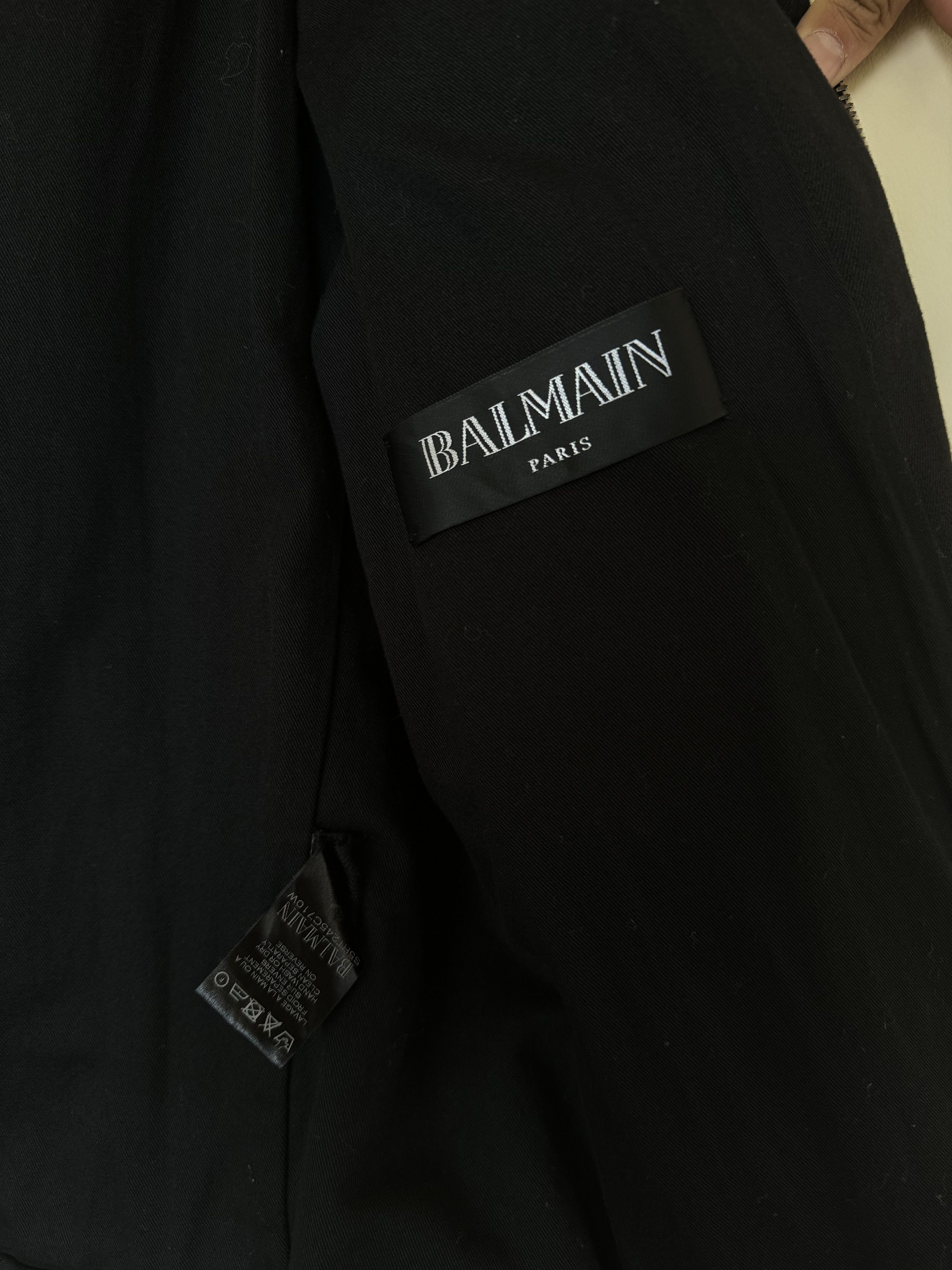 Balmain Balmain Denim Perfecto Jacket Size US XL / EU 56 / 4 - 7 Thumbnail