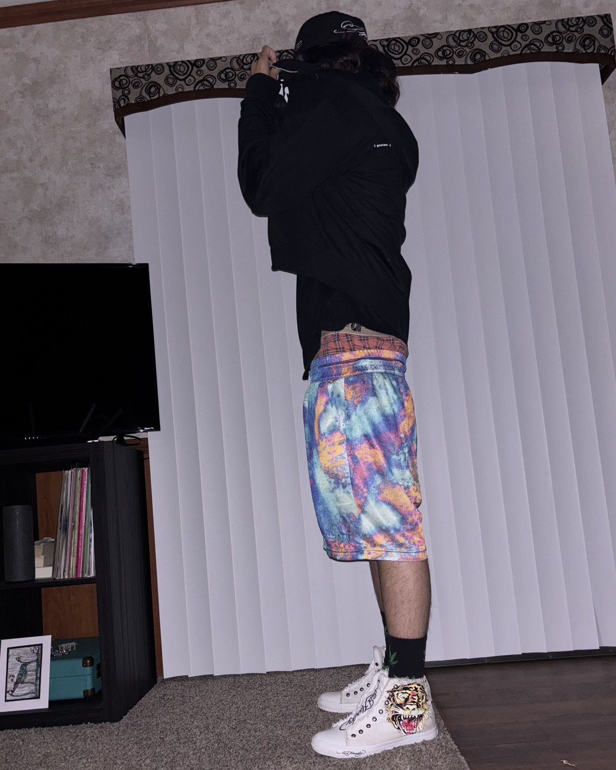 Adidas Adidas Multicolor Galaxy Mesh Shorts XL — Y2K Streetwear Size US 32 / EU 48 - 3 Thumbnail