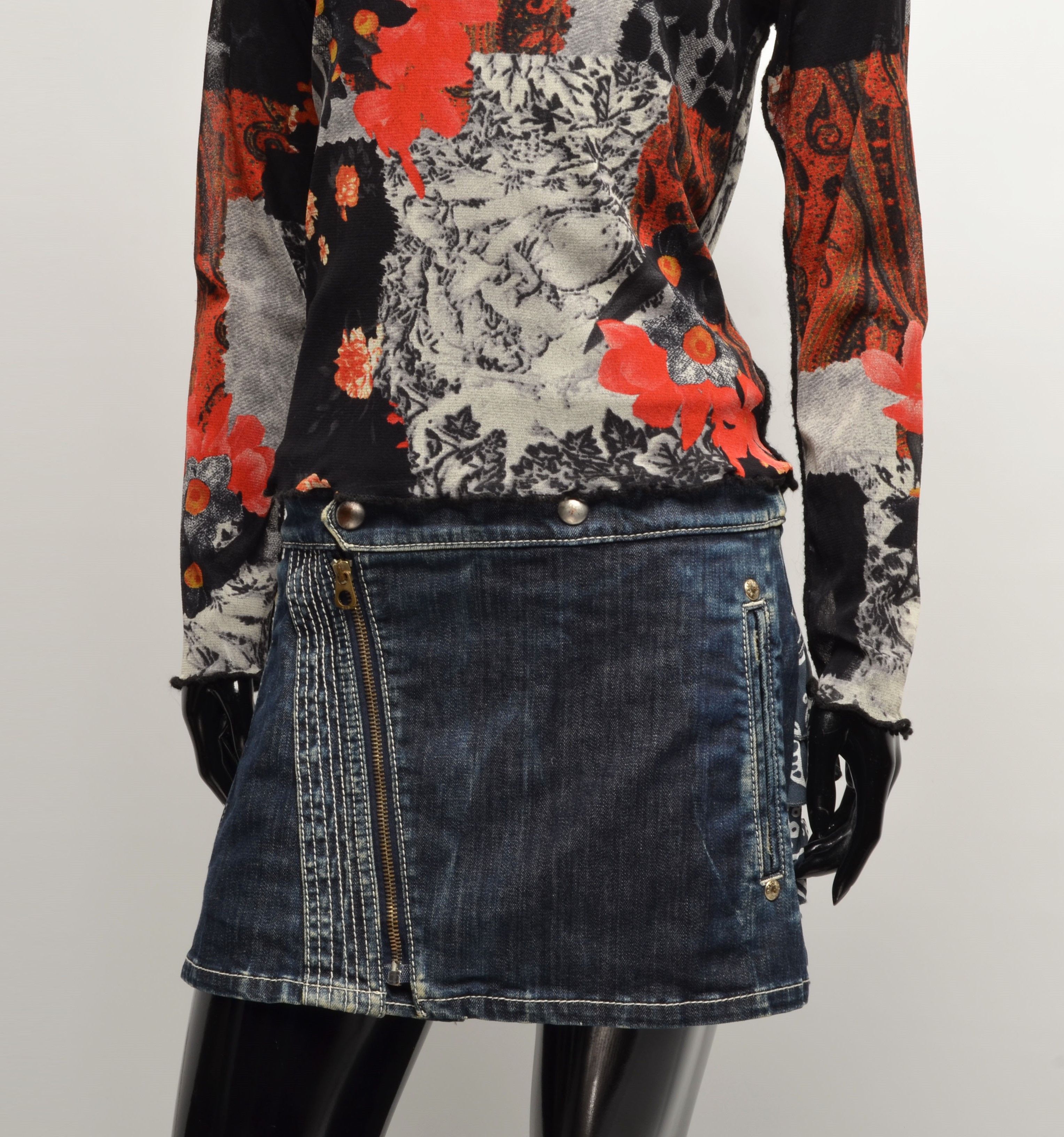 Vintage Vintage Y2K Mesh Floral Printed Long Sleeve Top Size L / US 10 / IT 46 - 3 Thumbnail