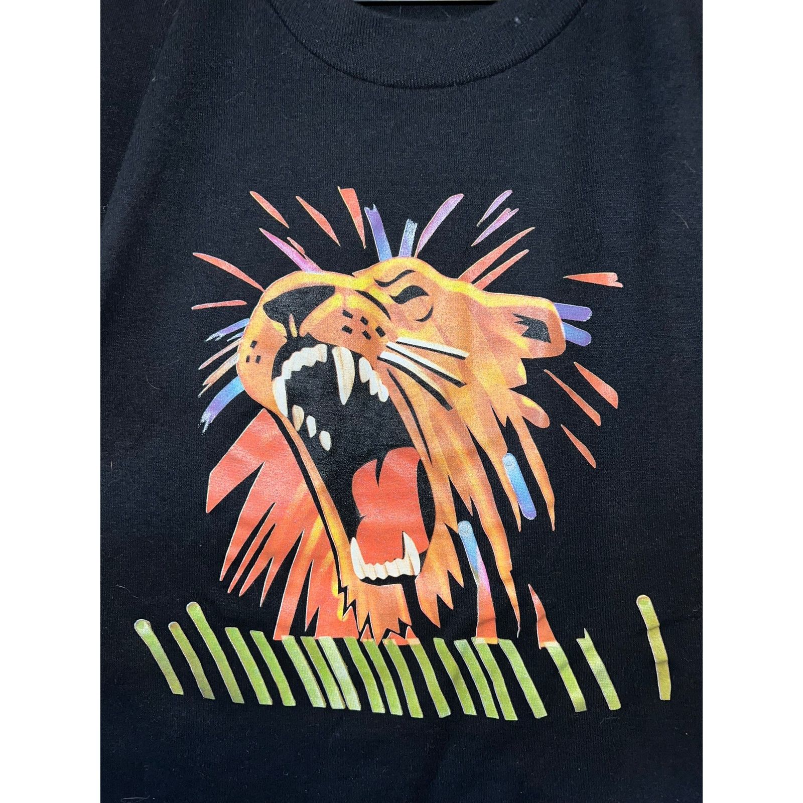 Jerzees 90s Vintage Lion Roar Big Cat Graphic Shirt Black VTG Art M Size US M / EU 48-50 / 2 - 5 Thumbnail