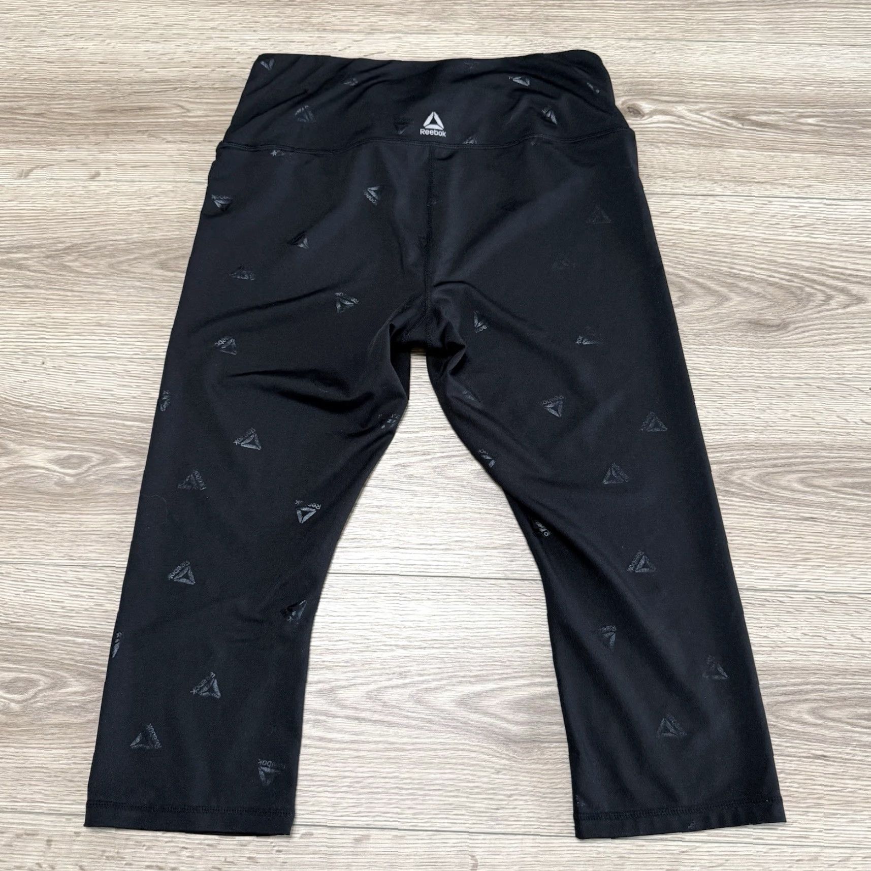 Reebok VINTAGE Reebok Yoga Leggings Women's Large Black Capri Workout Pants Size 36" / US 14 / IT 50 - 7 Thumbnail