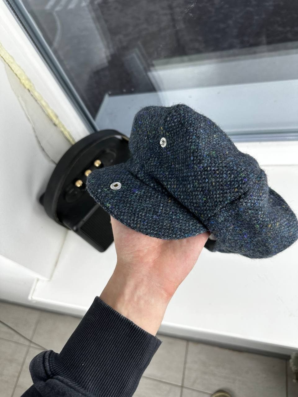 Harris Tweed × Vintage Hanna Hats of Donegal Tweed Pure Wool Baker Boy Hat Size ONE SIZE - 7 Thumbnail