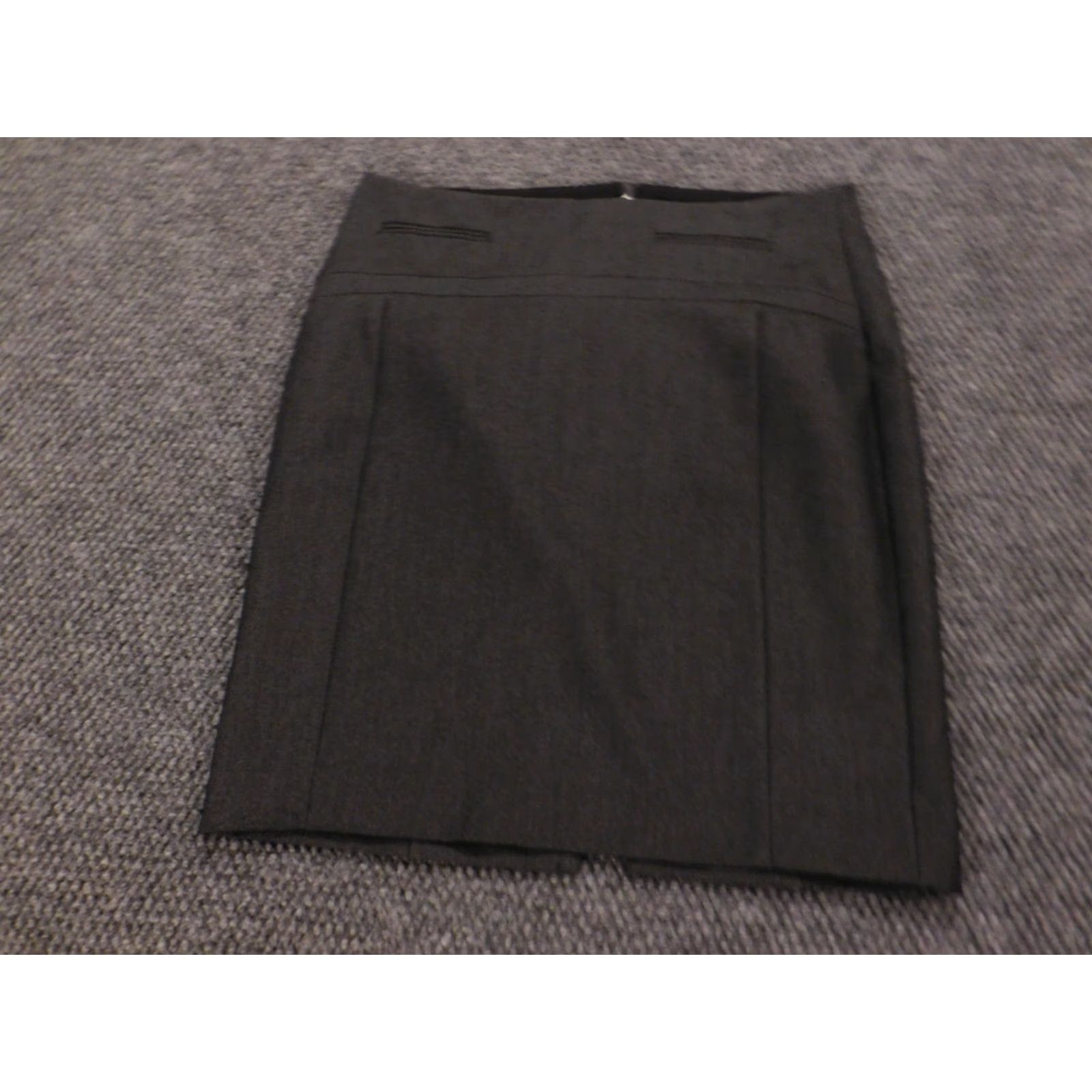 Express Express Skirt Womens 2 Gray A-Line Zip Knee Length Stretch Casual Regular Size 2 Polyester Viscose Knit Zipper Mens? Size 26" / US 2 / IT 38 - 3 Thumbnail