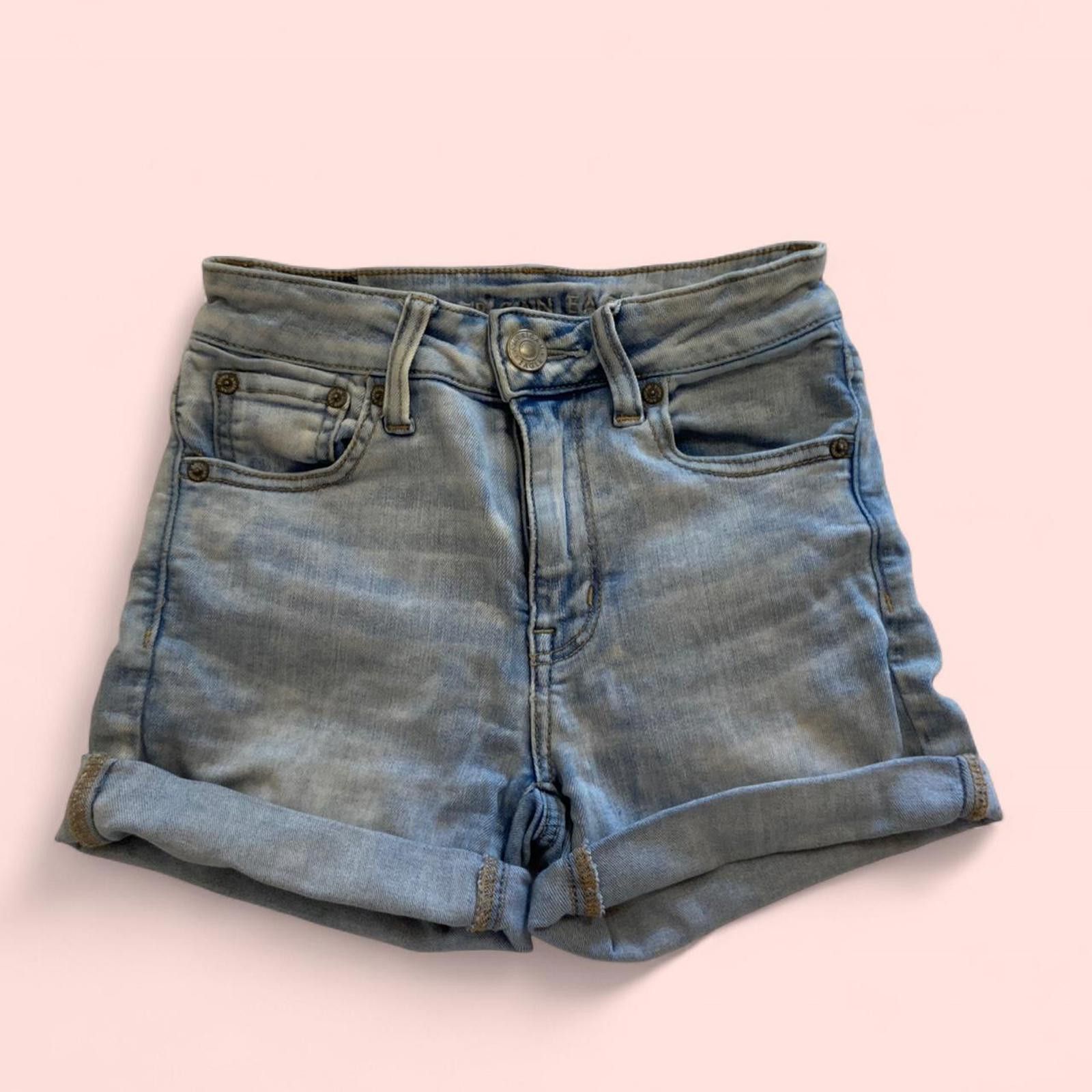 American Eagle Outfitters American Eagle- blue denim summer shorts Size 25" / US 0 / IT 36 - 2 Thumbnail