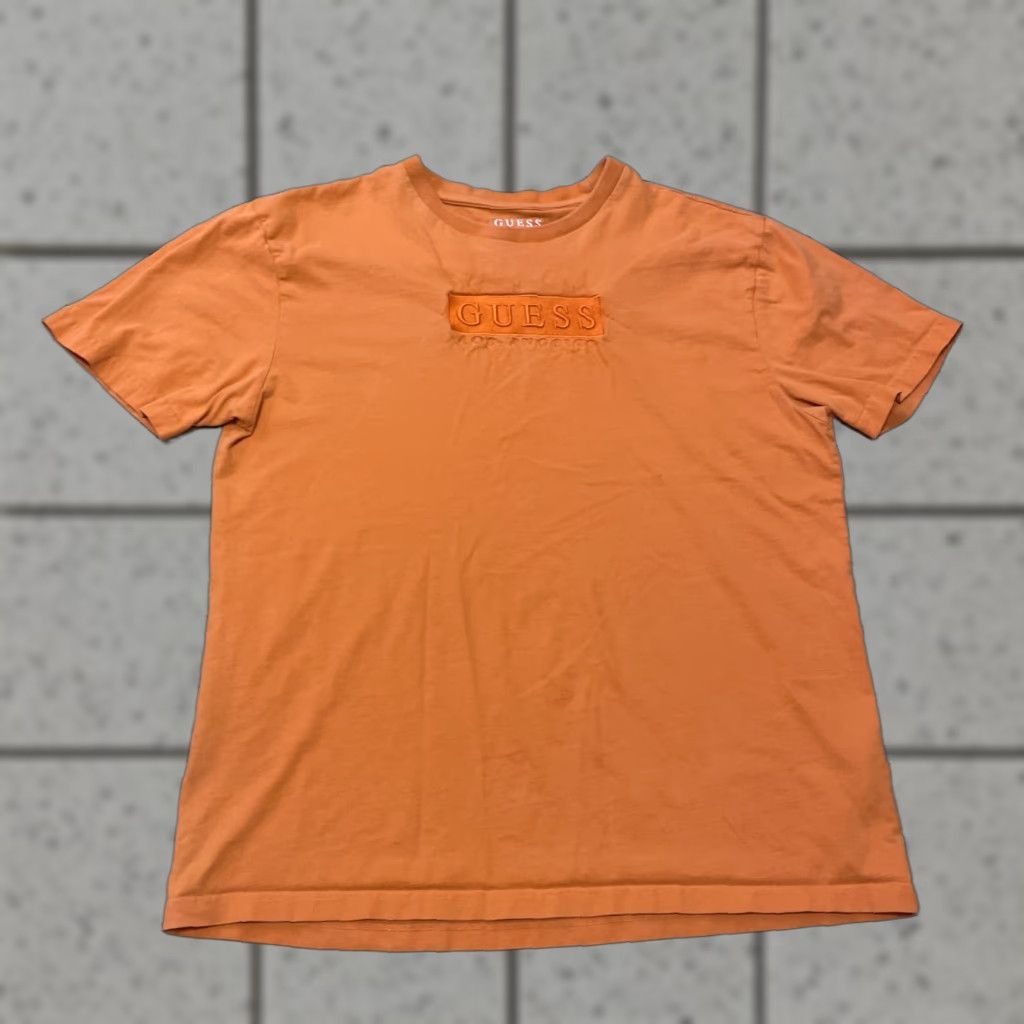 Guess GUESS T Shirt Mens M Orange Box Graphic Jersey Streetwear Stretch Crew Neck LA AngEl Logo Giftbox Box 90s Men Size US M / EU 48-50 / 2 - 1 Thumbnail