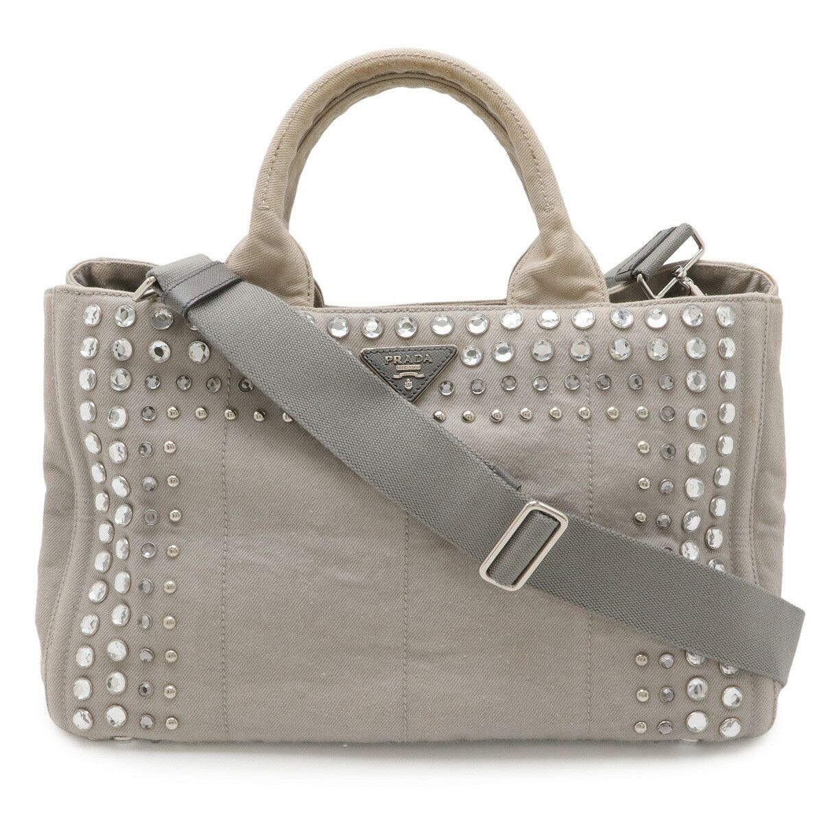 Prada Prada Prada Canapa Denim Tote Bag Textile Tote Bag B2642O DUTY FREE for USA Size ONE SIZE - 1 Thumbnail