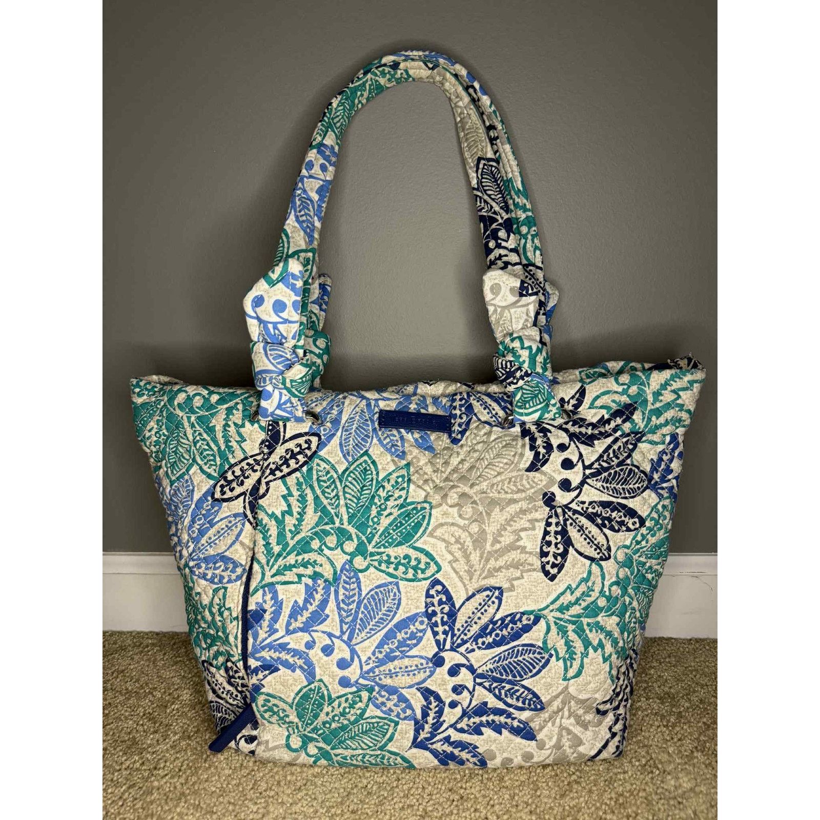 Vera Bradley Vera Bradley Cotton Hadley East West Tote Bag Santiago Size ONE SIZE - 4 Thumbnail