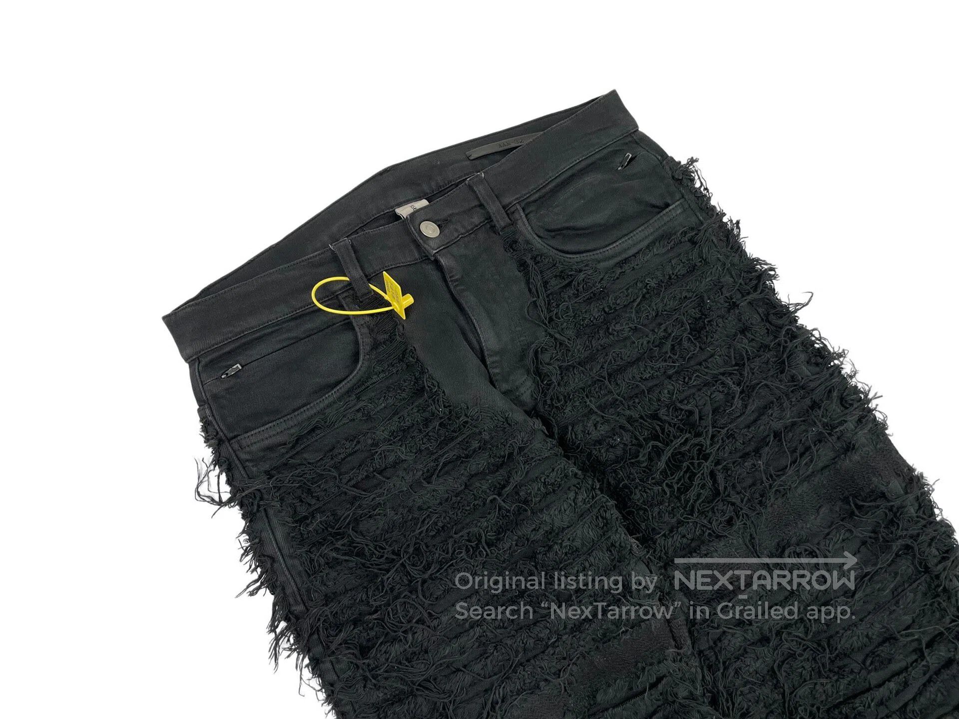 blackmerle Blackmerle Fringed Destroyed Studs Denim Pants Size US 32 / EU 48 - 3 Thumbnail