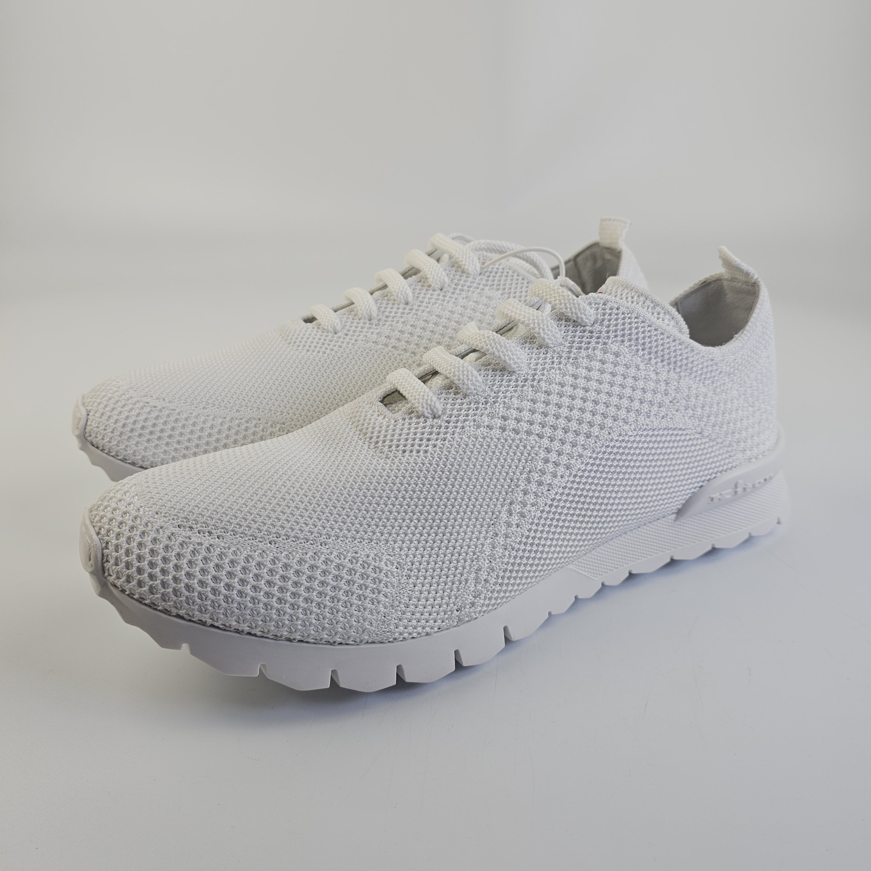 Kiton Men's White Cotton Low Top Sneakers New