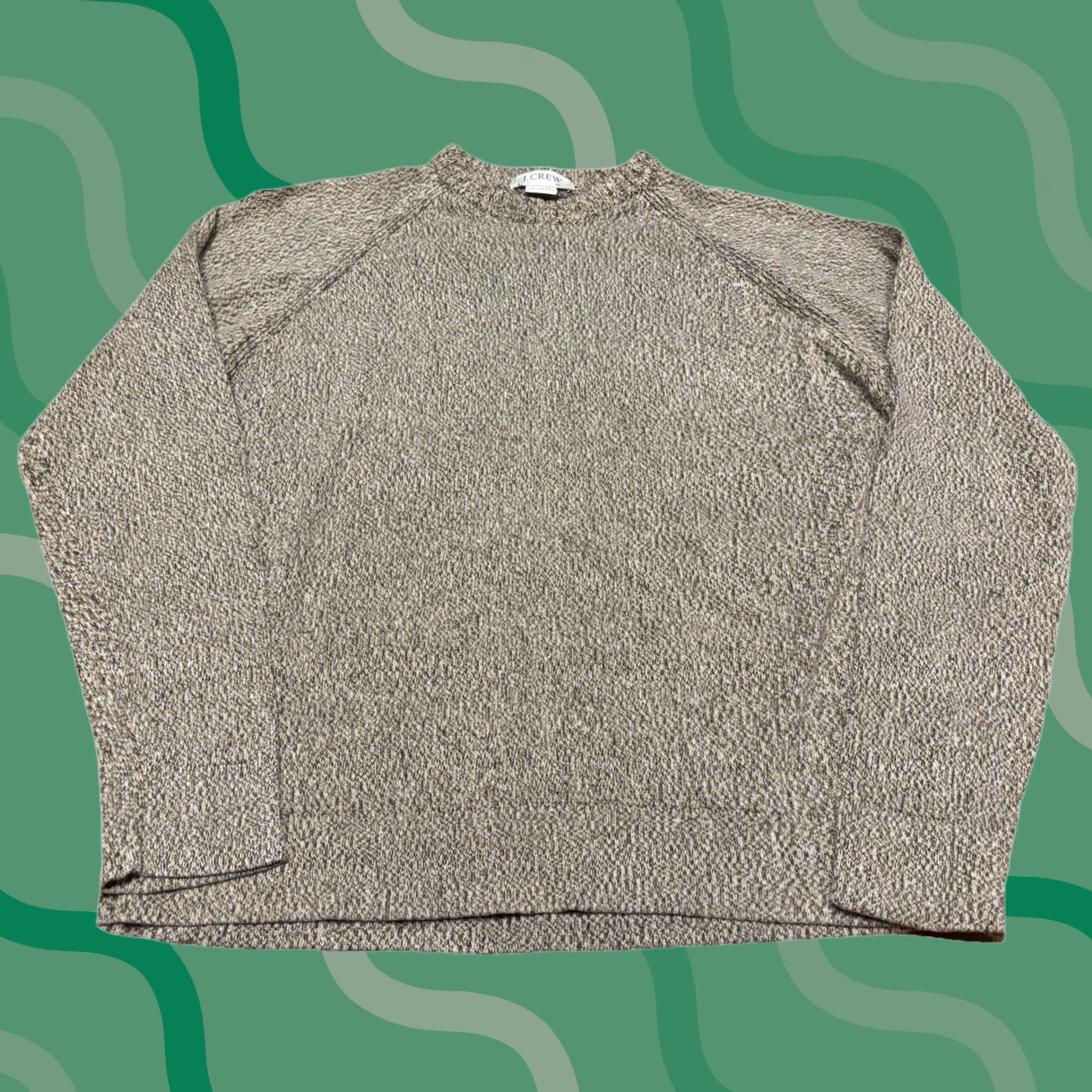 J.Crew J.Crew Womens 100% Cotton Raglan Crewneck Sweater Size XL Brown Knit Pullover Vintage? No Size XL / US 12-14 / IT 48-50 - 1 Thumbnail