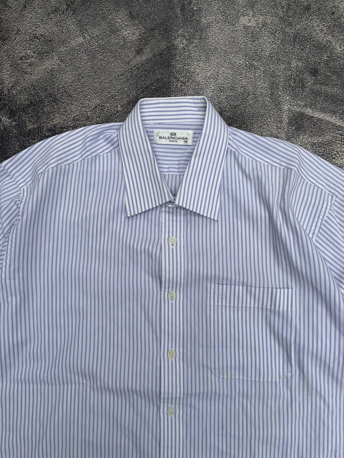 Balenciaga Balenciaga Striped Shirt Single Pocket Size US L / EU 52-54 / 3 - 2 Thumbnail