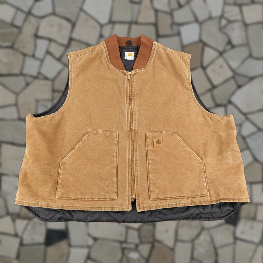 Carhartt VINTAGE Carhartt Vest Men 4XL Brown Arctic Quilt Lined Insulated Duck Canvas Work Size US XXL / EU 58 / 5 - 1 Thumbnail