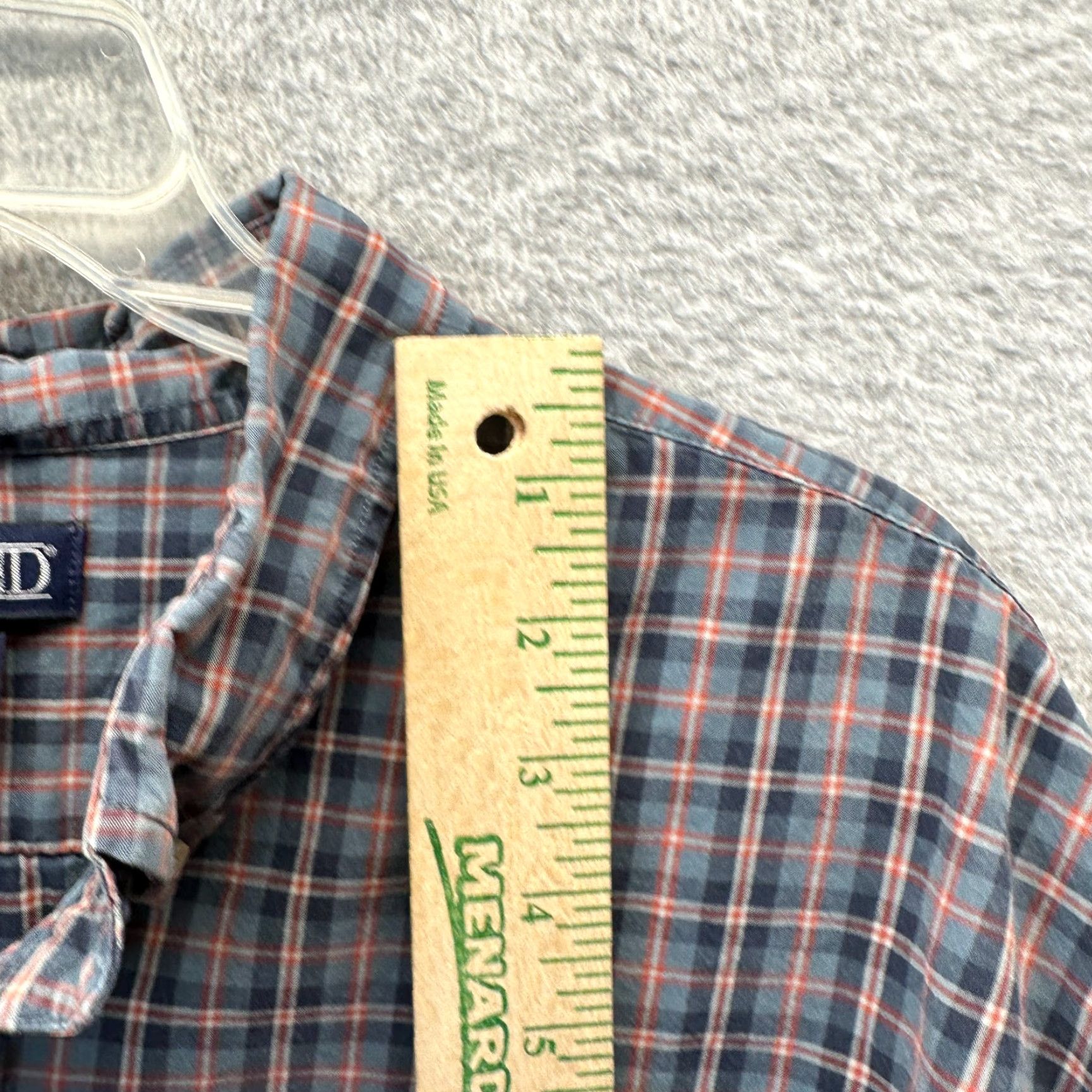Lands' End VINTAGE Lands' End Shirts XL 17 Blue Cotton 90s Button Up Mens Long Sleeve Plaid Shirt Size US XL / EU 56 / 4 - 7 Thumbnail