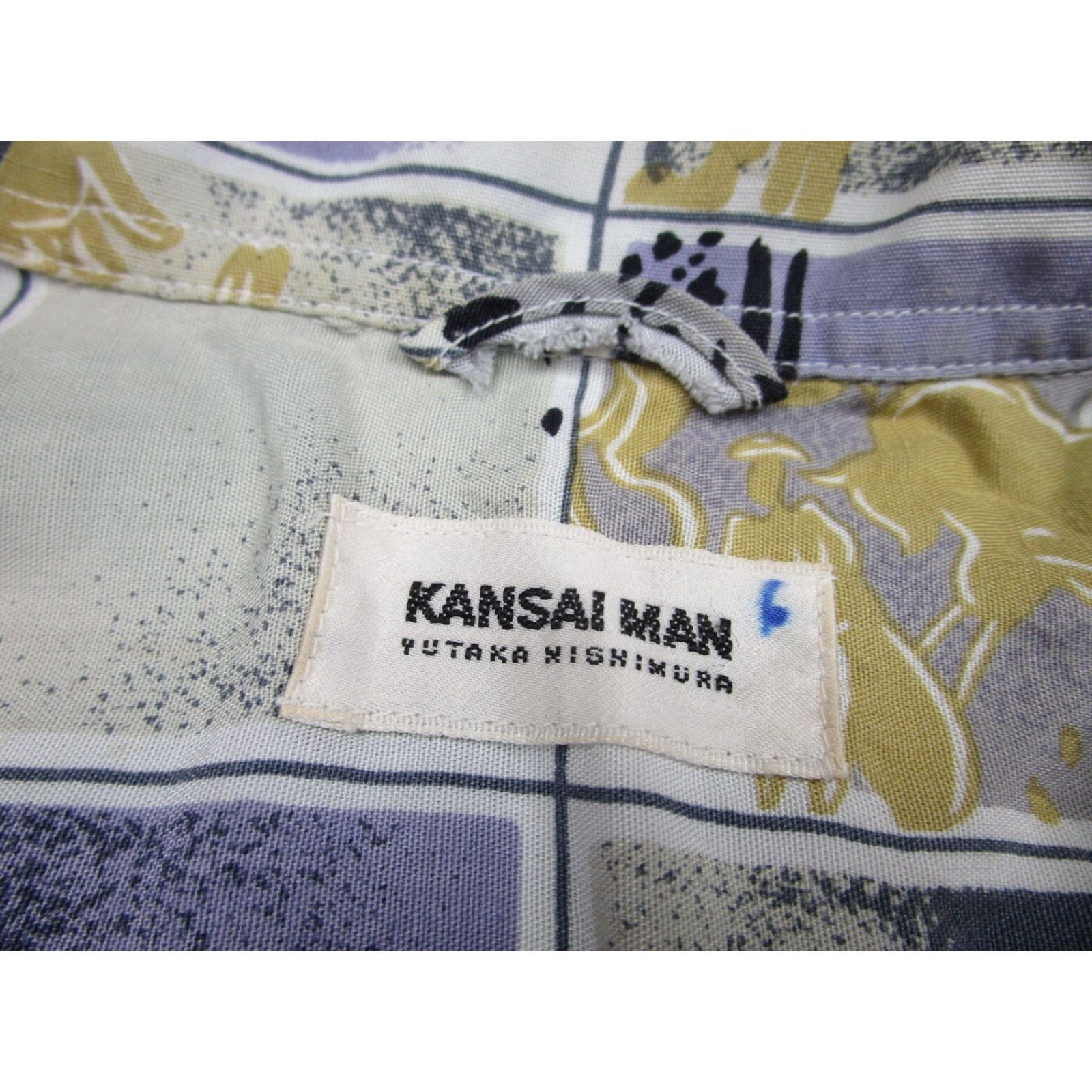 Vintage VINTAGE Kansai Man Shirt mens M Blue Yutaka Nishimura y2k 90s Streetwear japan Size US M / EU 48-50 / 2 - 4 Thumbnail