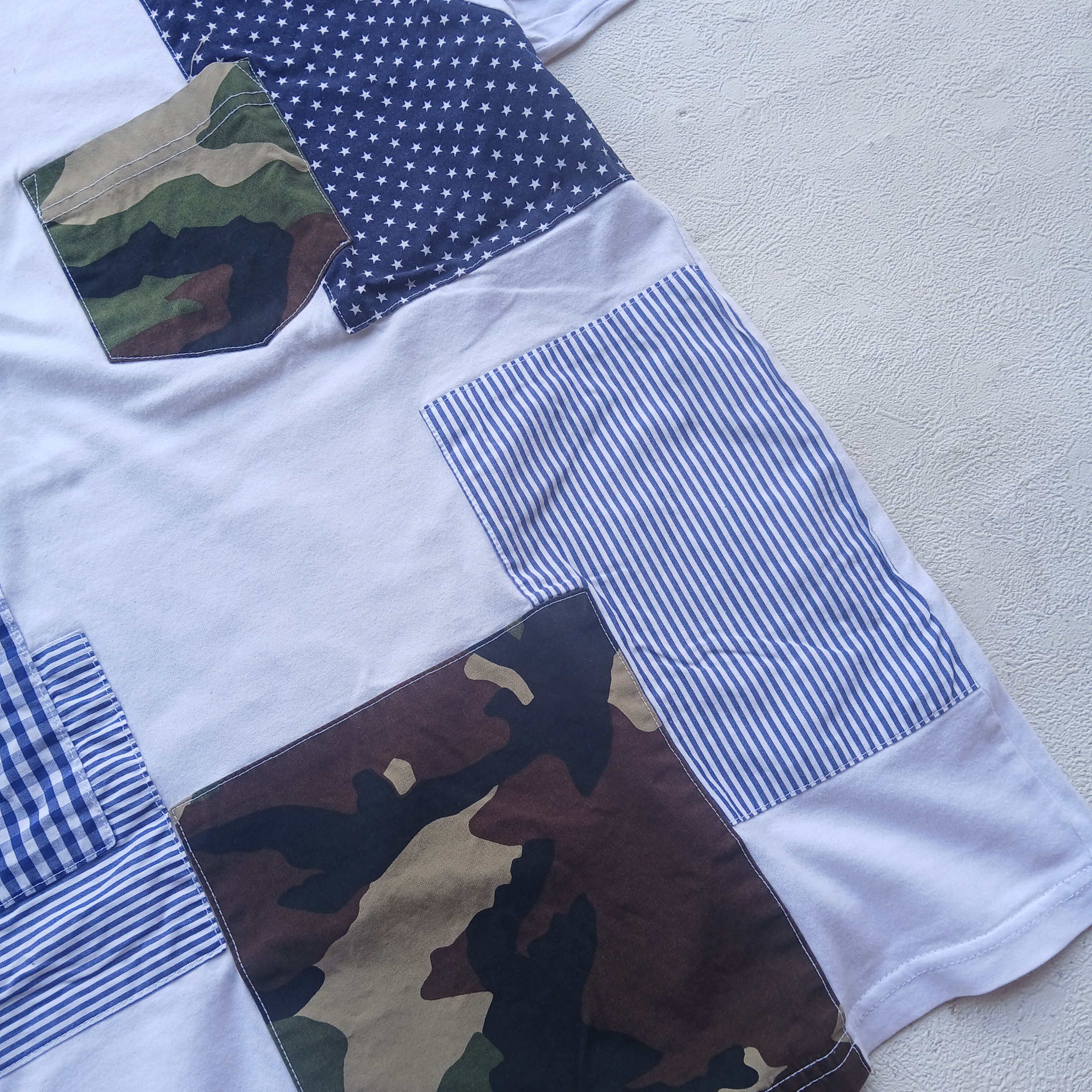Japanese Brand Sophnet patchwork tee Size US M / EU 48-50 / 2 - 2 Thumbnail