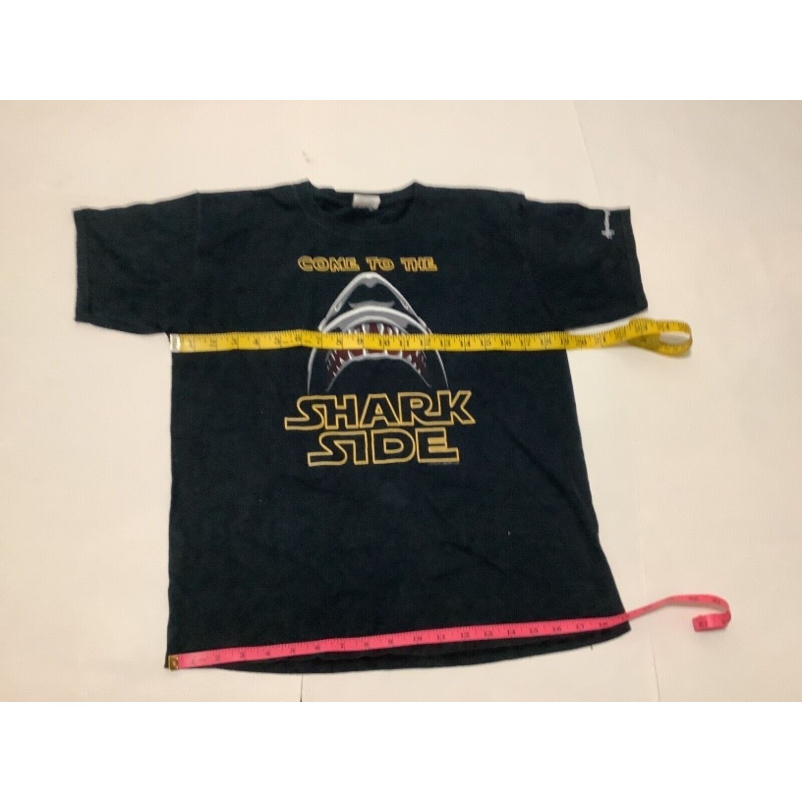 Gildan Come To The Shark Side T-Shirt Men’s S Black W/Graphic Size US M / EU 48-50 / 2 - 4 Thumbnail