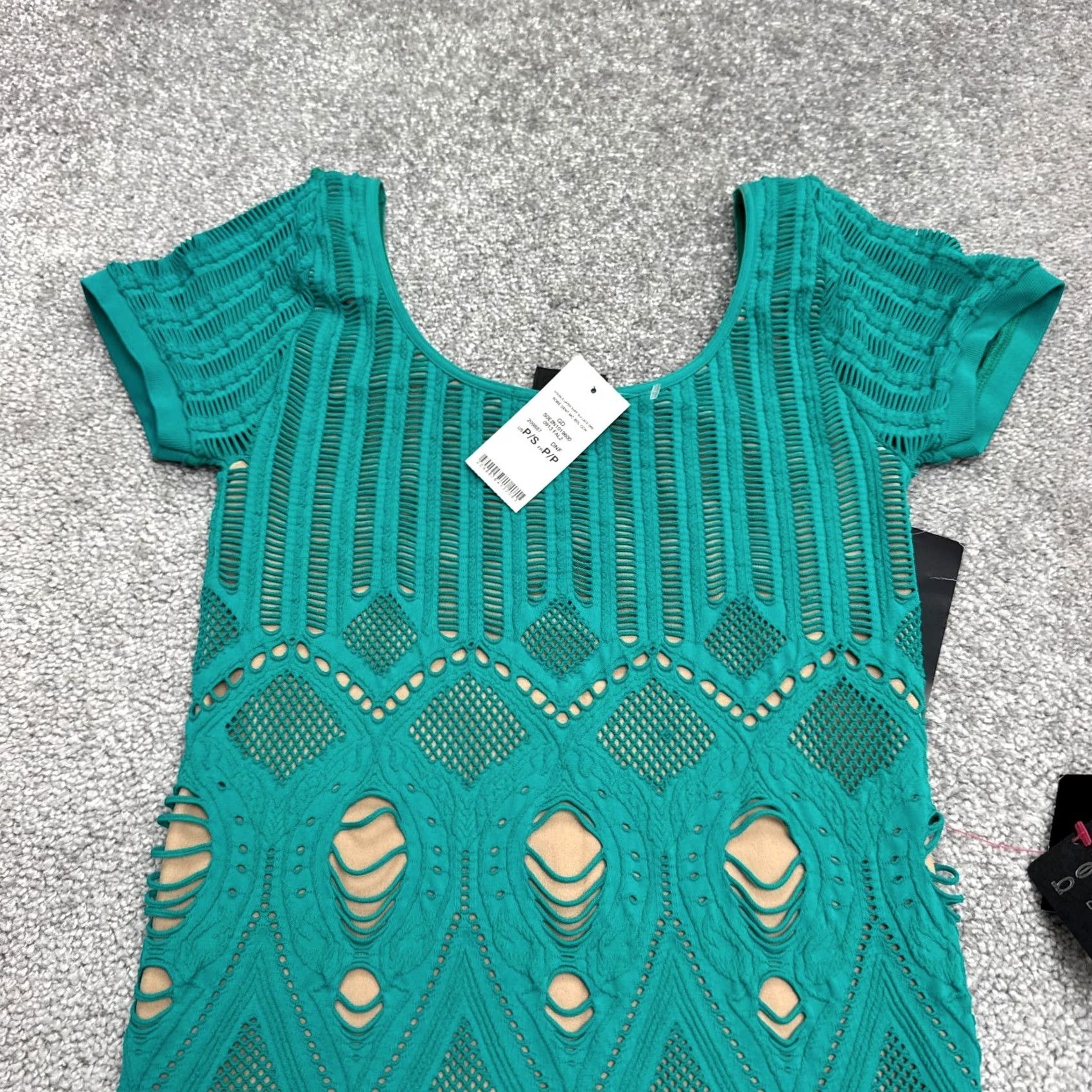 Bebe NWT BeBe Lace Geometric Crochet Bodycon Dress Petite Womens Small US Size Size S / US 4 / IT 40 - 4 Thumbnail