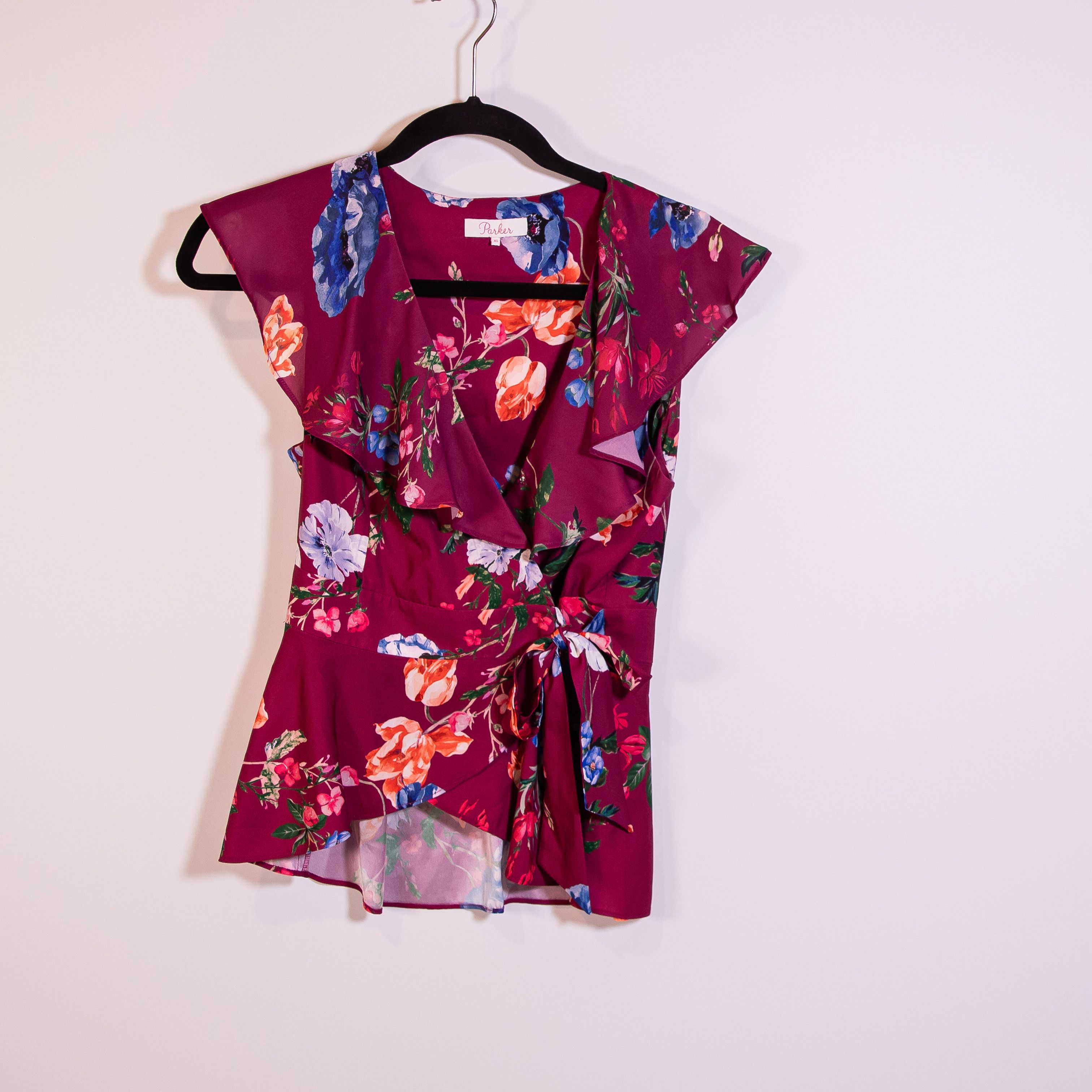 Parker Parker Women's Flutter Short Sleeve Wrap Size XS / US 0-2 / IT 36-38 - 1 Thumbnail