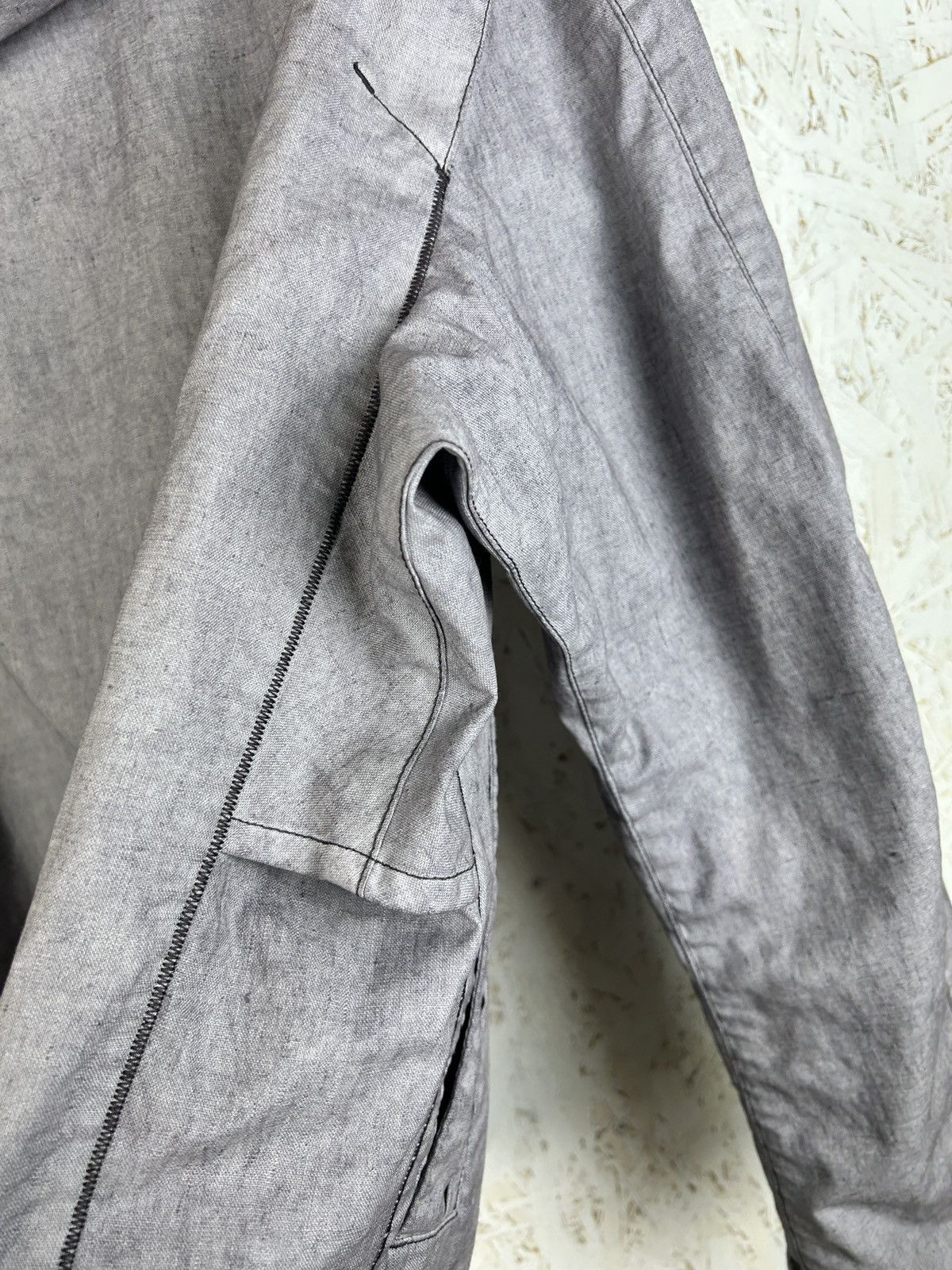 Stone Island Stone Island Lino Resinato-TC Hooded Jacket Grey Size L Size US L / EU 52-54 / 3 - 12 Thumbnail