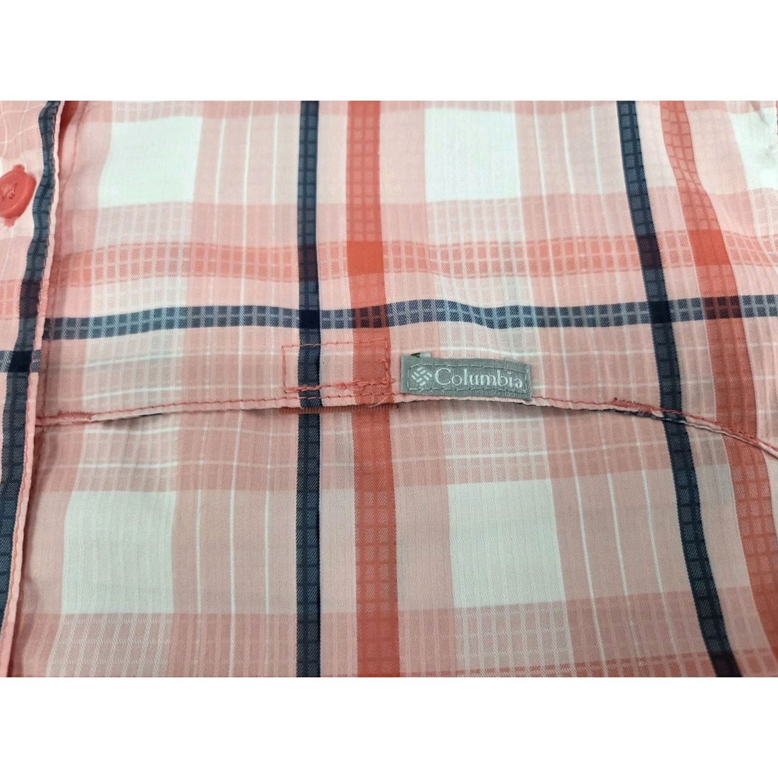 Vintage Columbia Womens Short Sleeve Button-Up Omni-Shade Plaid Shirt L Pink/Blue Pocket Casual, Travel, Workwear Shirt Womens Folds: N/A Size L / US 10 / IT 46 - 5 Thumbnail