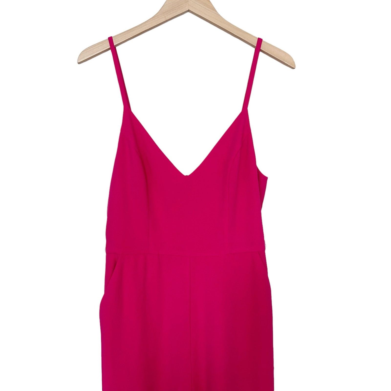 Bebe Bebe Pink Spaghetti Strap Belted Jumpsuit Sz 8 Size 30" / US 8 / IT 44 - 3 Thumbnail