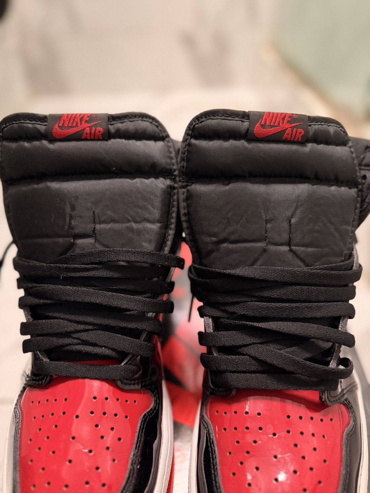 Jordan Brand Air Jordan 1 Retro High OG “Patent Bred” Size 11.5 OG Box Size US 11.5 / EU 44-45 - 5 Thumbnail