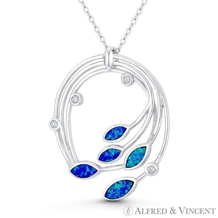 Other Leaf & Vine Plantlife Charm Created Opal Pendant Size ONE SIZE - 1 Preview