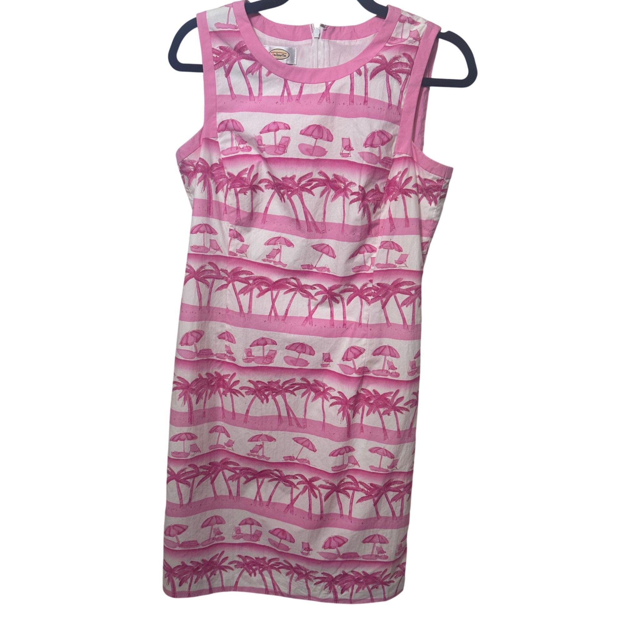 Talbots Talbot Pink Beach Print Summer Sheath Dress Size 6 Size M / US 6-8 / IT 42-44 - 3 Thumbnail