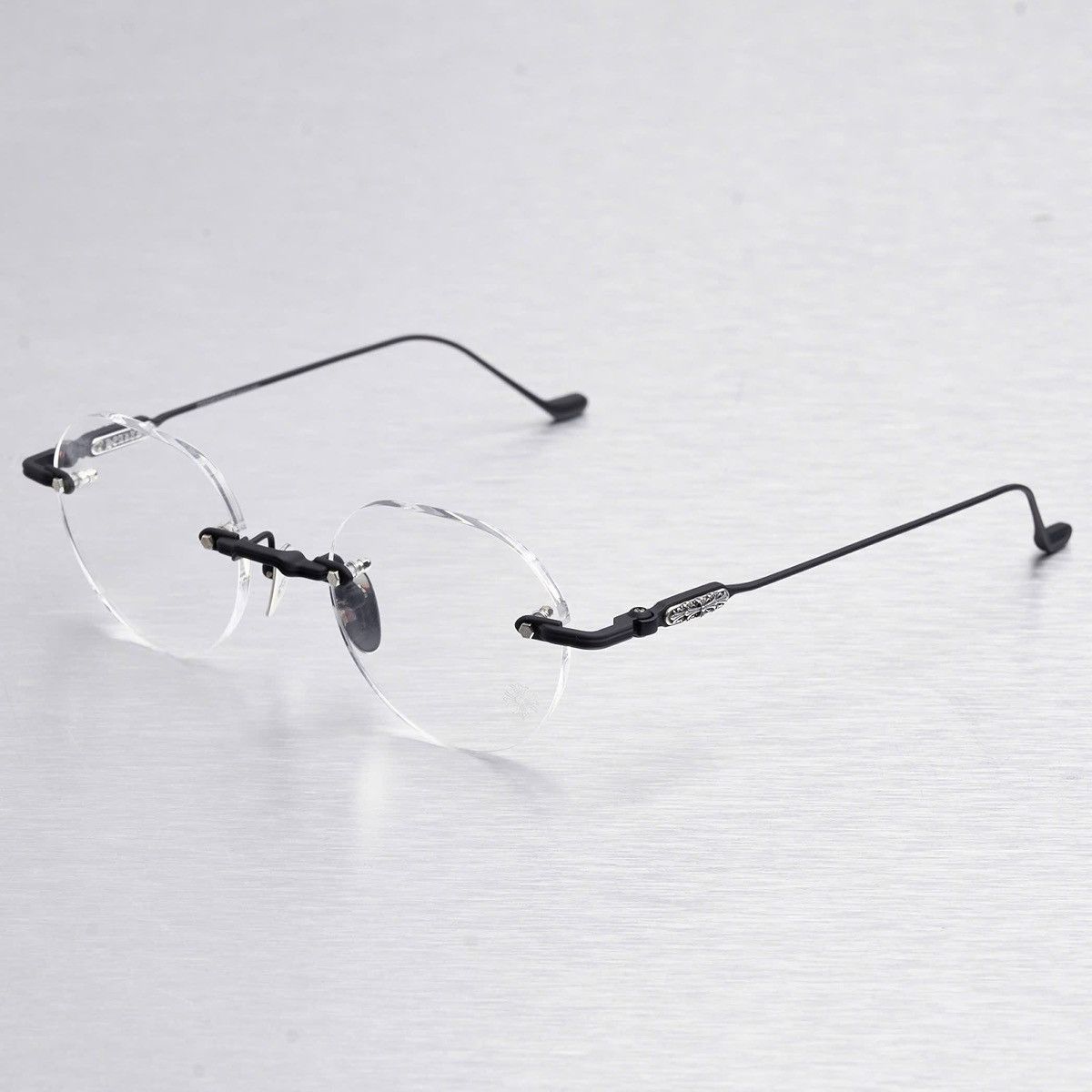 Chrome Hearts CHROME HEARTS SOFFFFFFFFERS I MATTE BLACK/SHINY SILVER GLASSES Size ONE SIZE - 2 Thumbnail