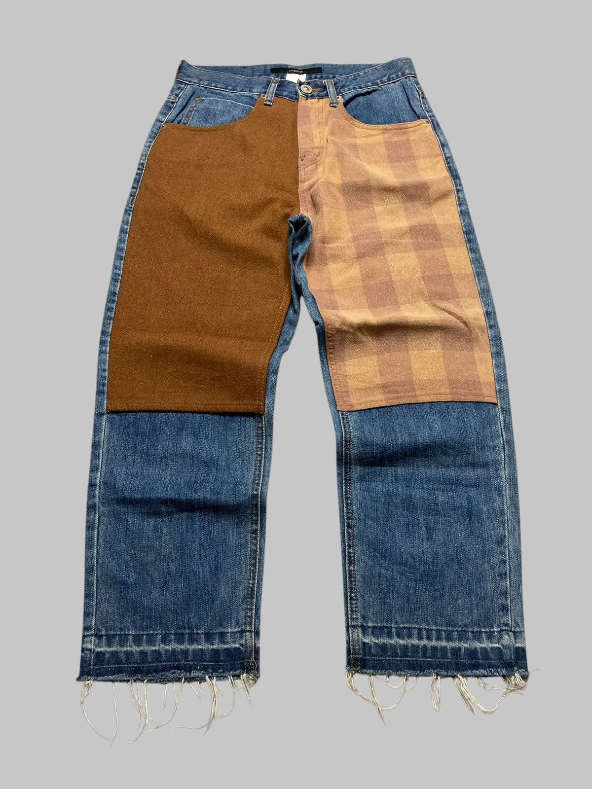 Japanese Brand × PPFM × semanticdesign PUSH BUTTON - Double Knee Jeans Y2K Unique Design Size US 28 / EU 44 - 1 Thumbnail