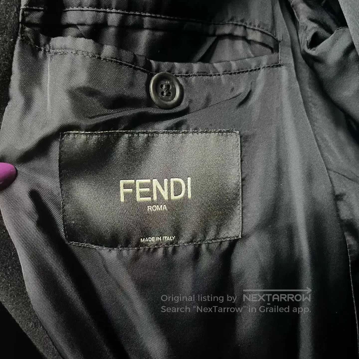 Fendi black detachable collar long sleeve jacket. Size US M / EU 48-50 / 2 - 2 Thumbnail
