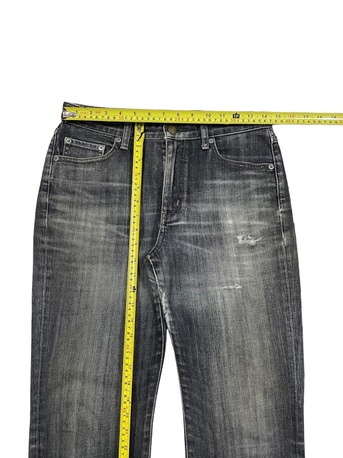 Jun Takahashi Vintage Y2K Japanese Denim Grey Wash Ripped Bootcut Jeans Size US 29 - 10 Thumbnail