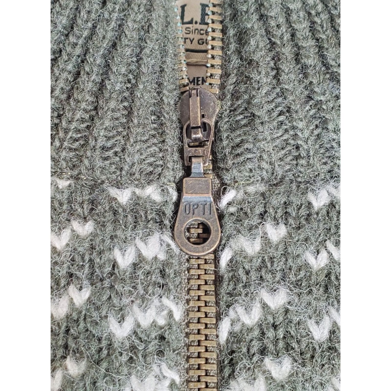 Vintage VINTAGE L.L.Bean Birdseye Quarter Zip Sweater Olive Green 100% Wool Norway Men's M Size US M / EU 48-50 / 2 - 3 Thumbnail