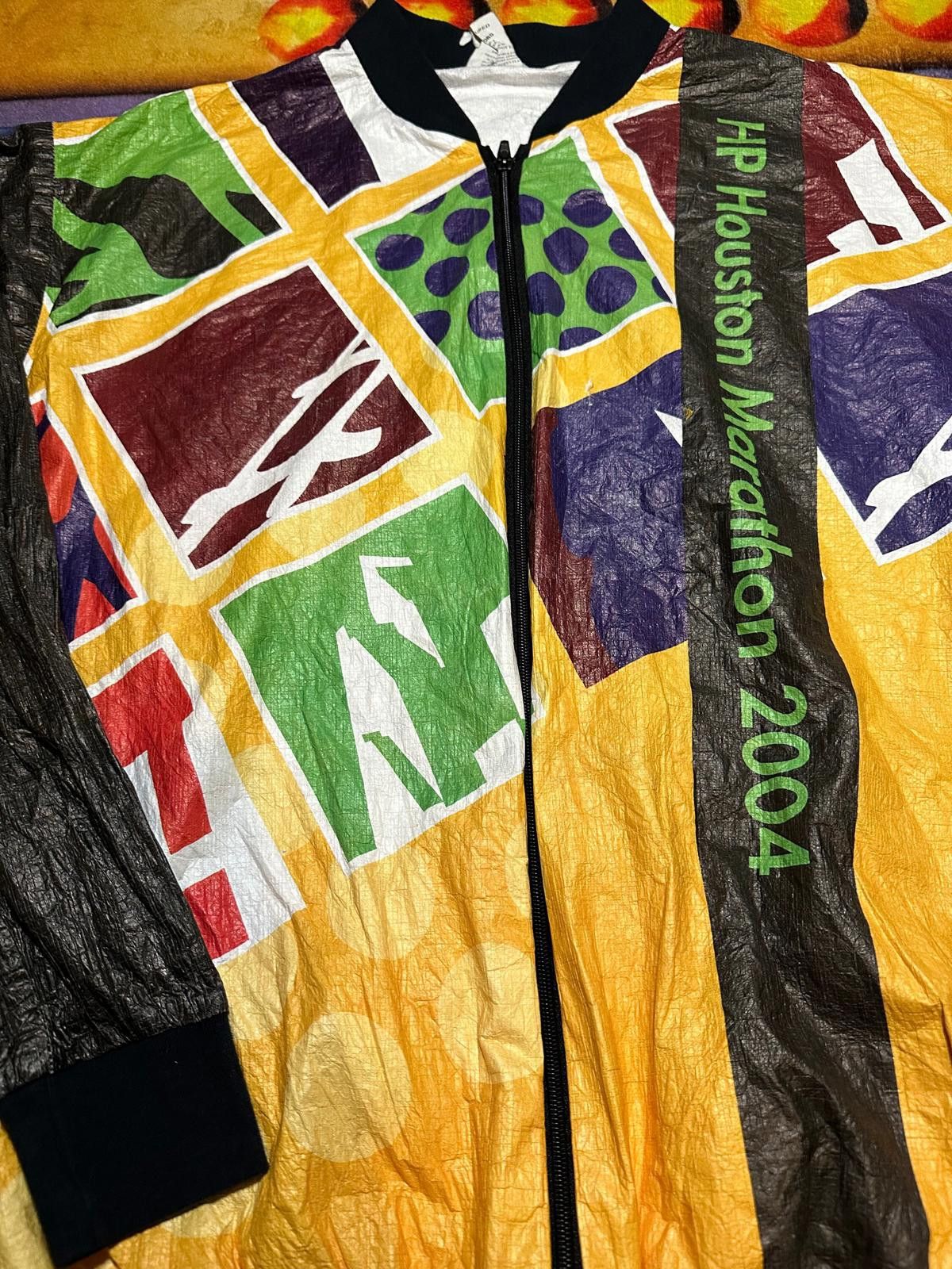 The Unbranded Brand Vintage HP Houston Marathon 2004 Lightweight Running Jacket Size ONE SIZE - 2 Thumbnail