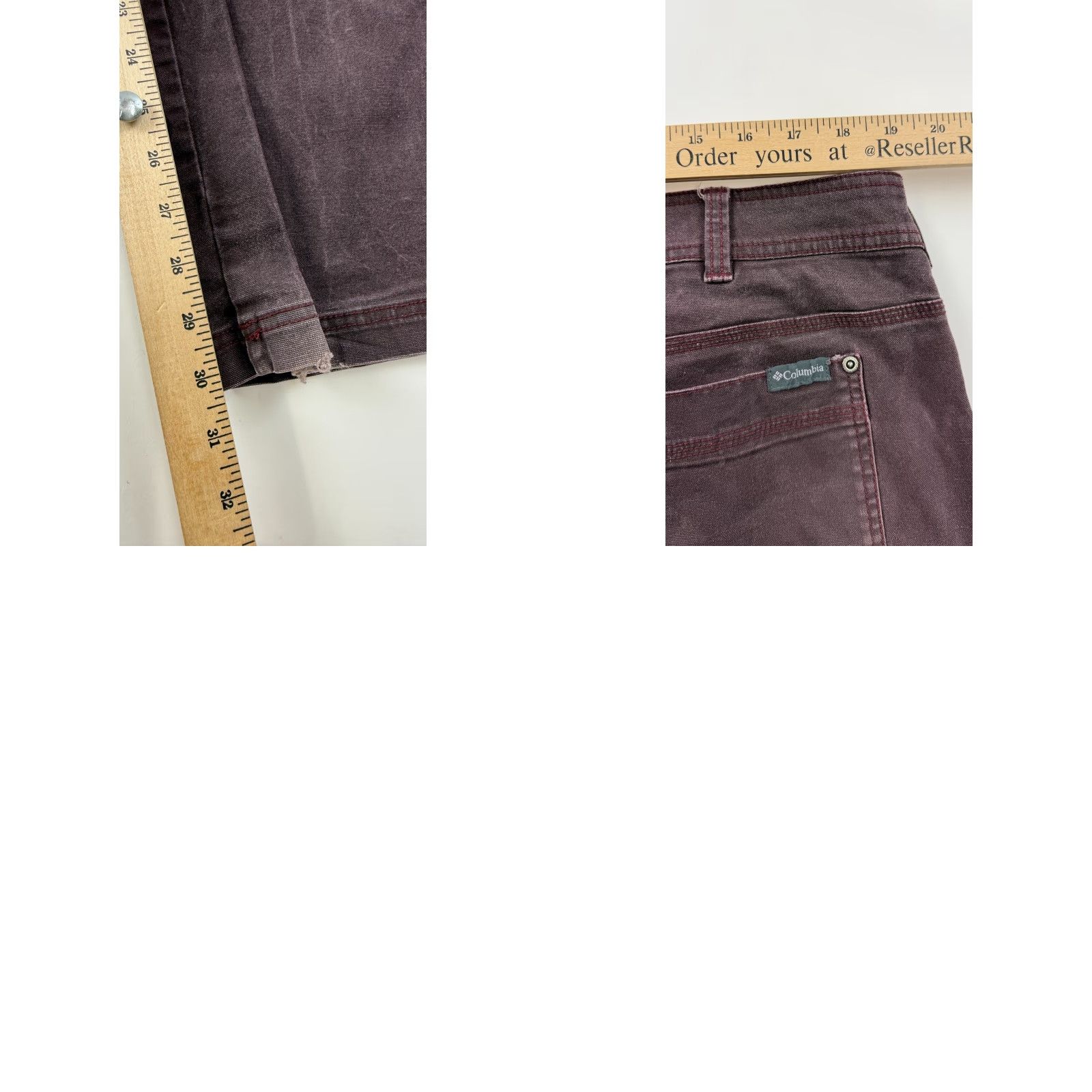 Vintage Columbia Slim Straight Fit Chino Pants Mens 40x32 Purple Flat Front Casual Preppy Size US 40 / EU 56 - 8 Thumbnail