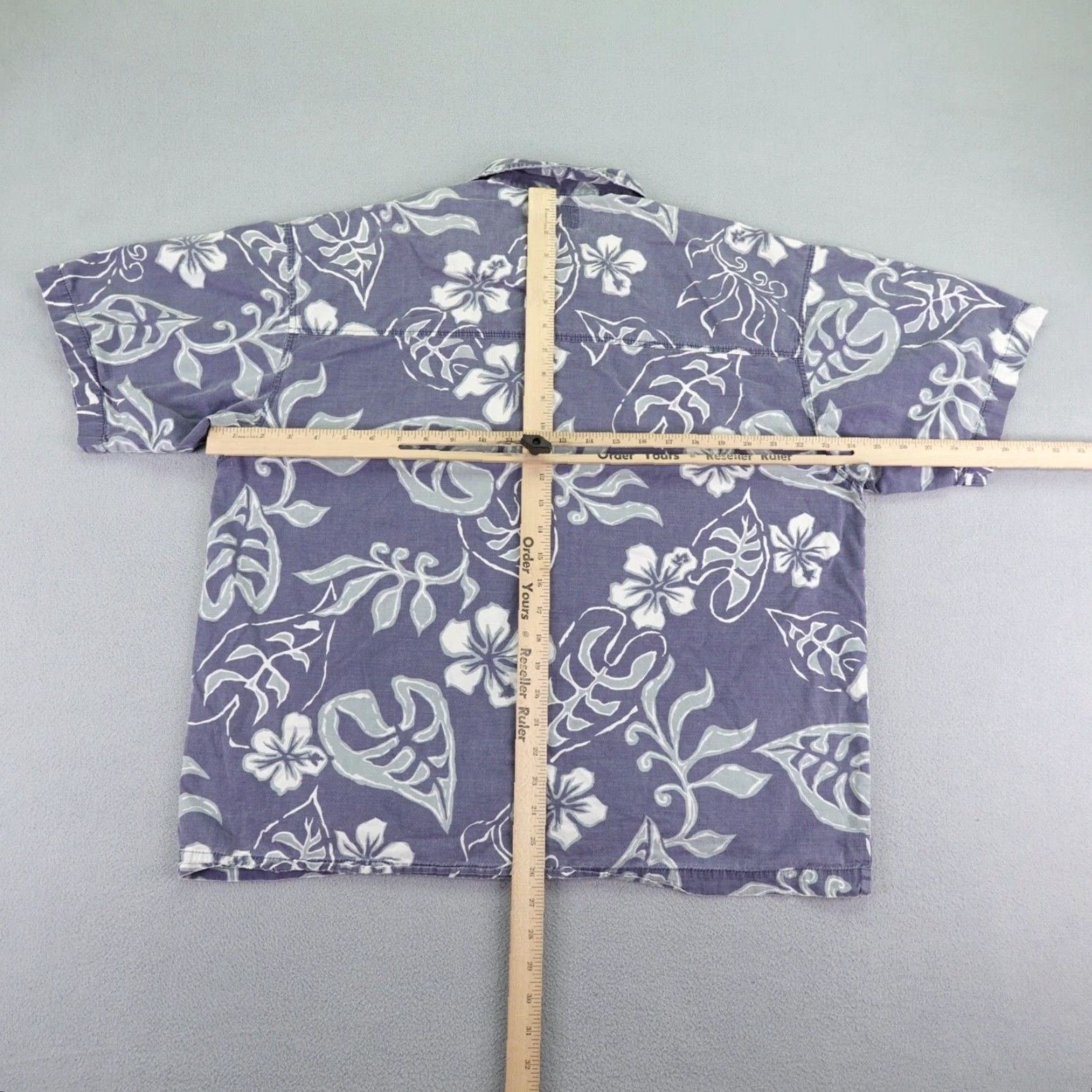 Quiksilver VINTAGE Quiksilver Shirt Mens Medium Blue Hawaiian Floral Button-Up Short Sleeve Beach Surfwear 90s Mens Size US M / EU 48-50 / 2 - 6 Thumbnail