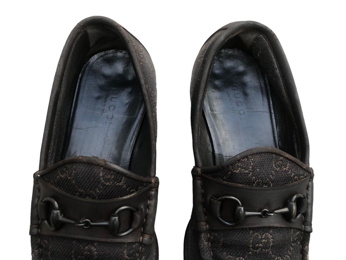 🔥 GUCCI Denim GG Vintage Monogram Loafers Dress Shoes Black