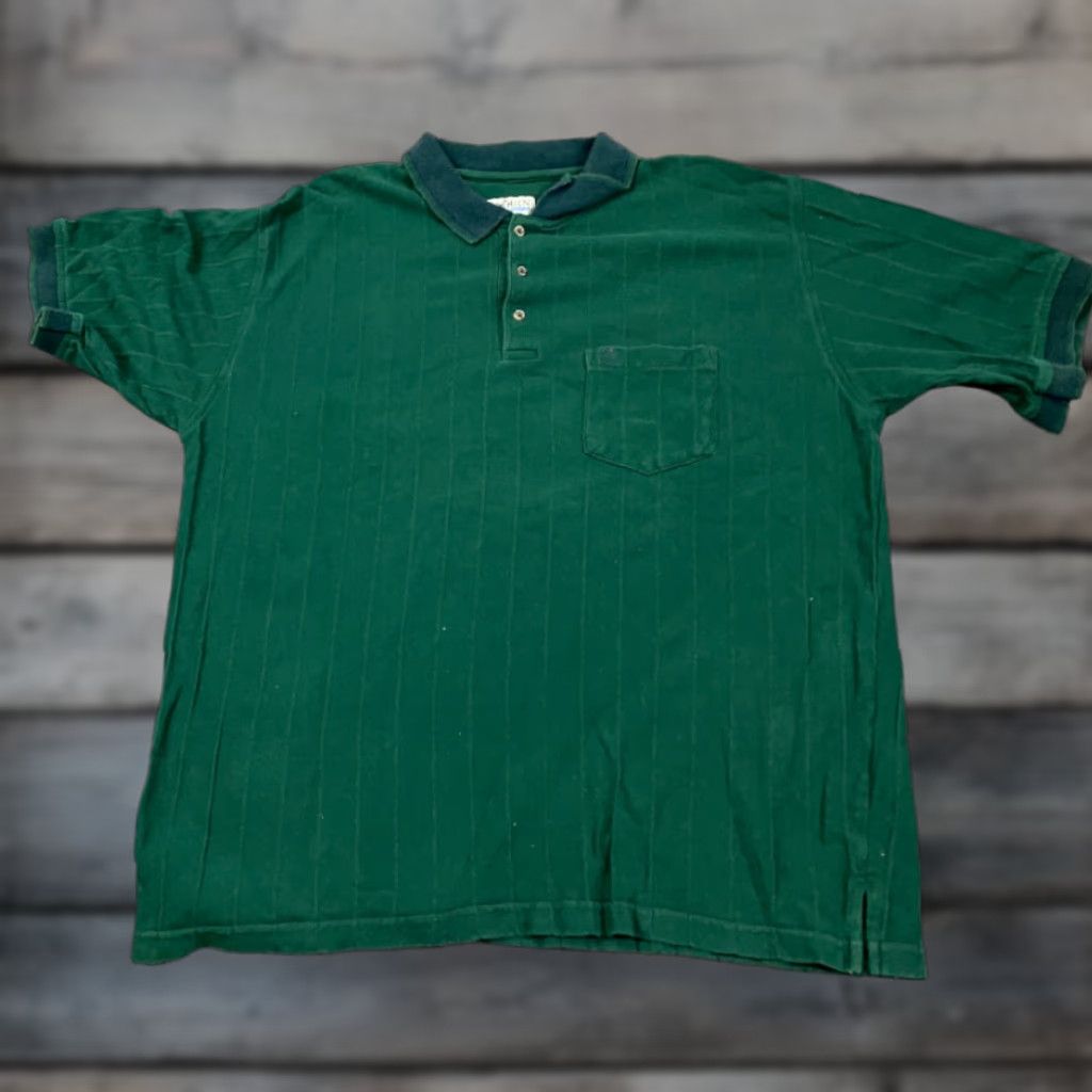 Vintage VTG Penguin Green Ribbed Polo Shirt 2XL Adult Men Polo Cotton 90s Retro Tennis Vintage Ribbed Slim? Size US XXL / EU 58 / 5 - 1 Thumbnail