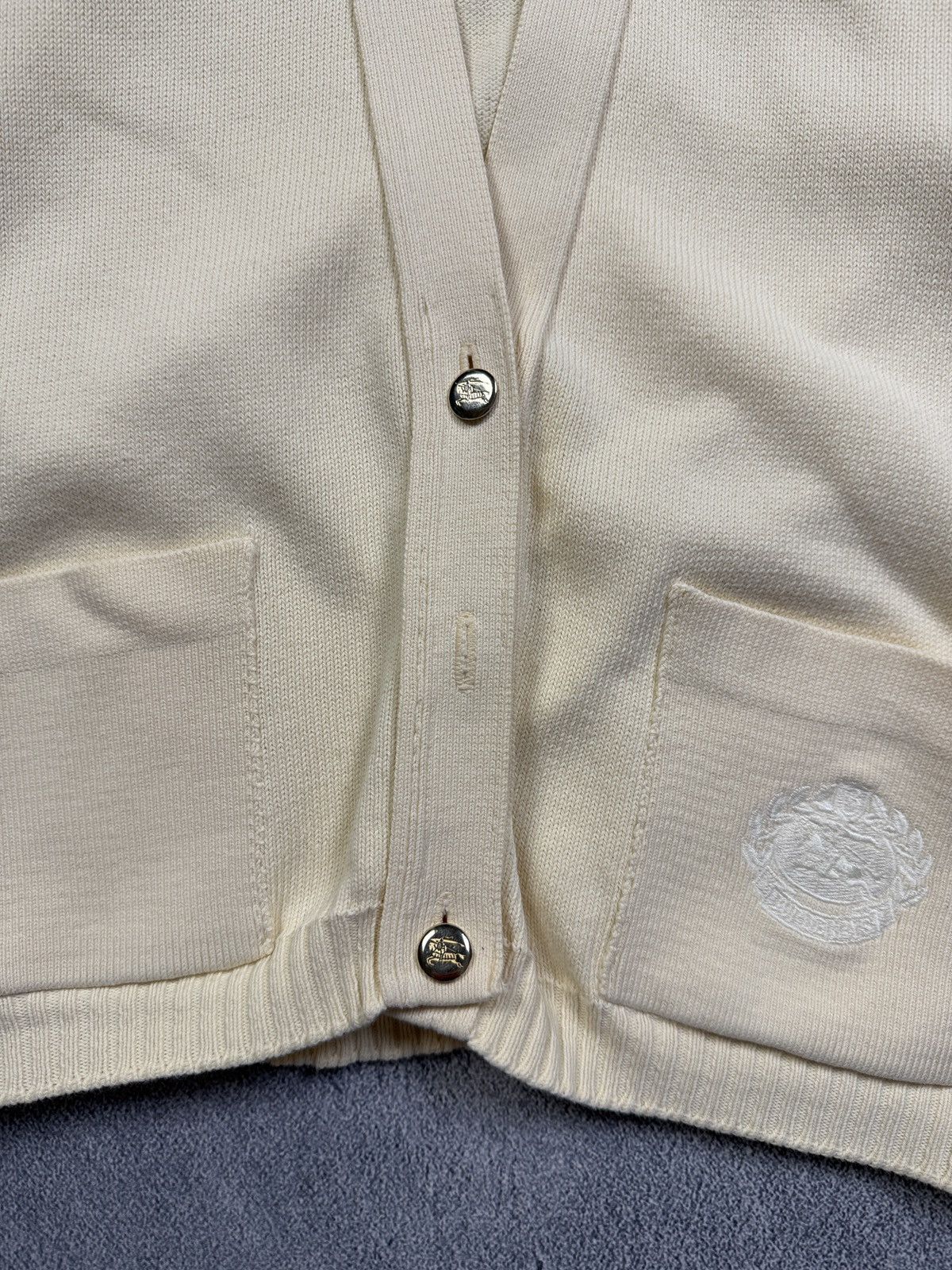 Burberry Burberry vintage wool cardigan pocket logo embroidered Size US L / EU 52-54 / 3 - 6 Thumbnail