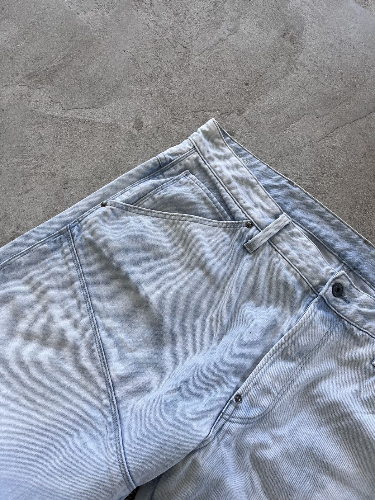 G-Star Vintage GStar Raw Moto Denim Jeans 38x36 Blue Knee Panel Y2K Size US 38 / EU 54 - 9 Thumbnail
