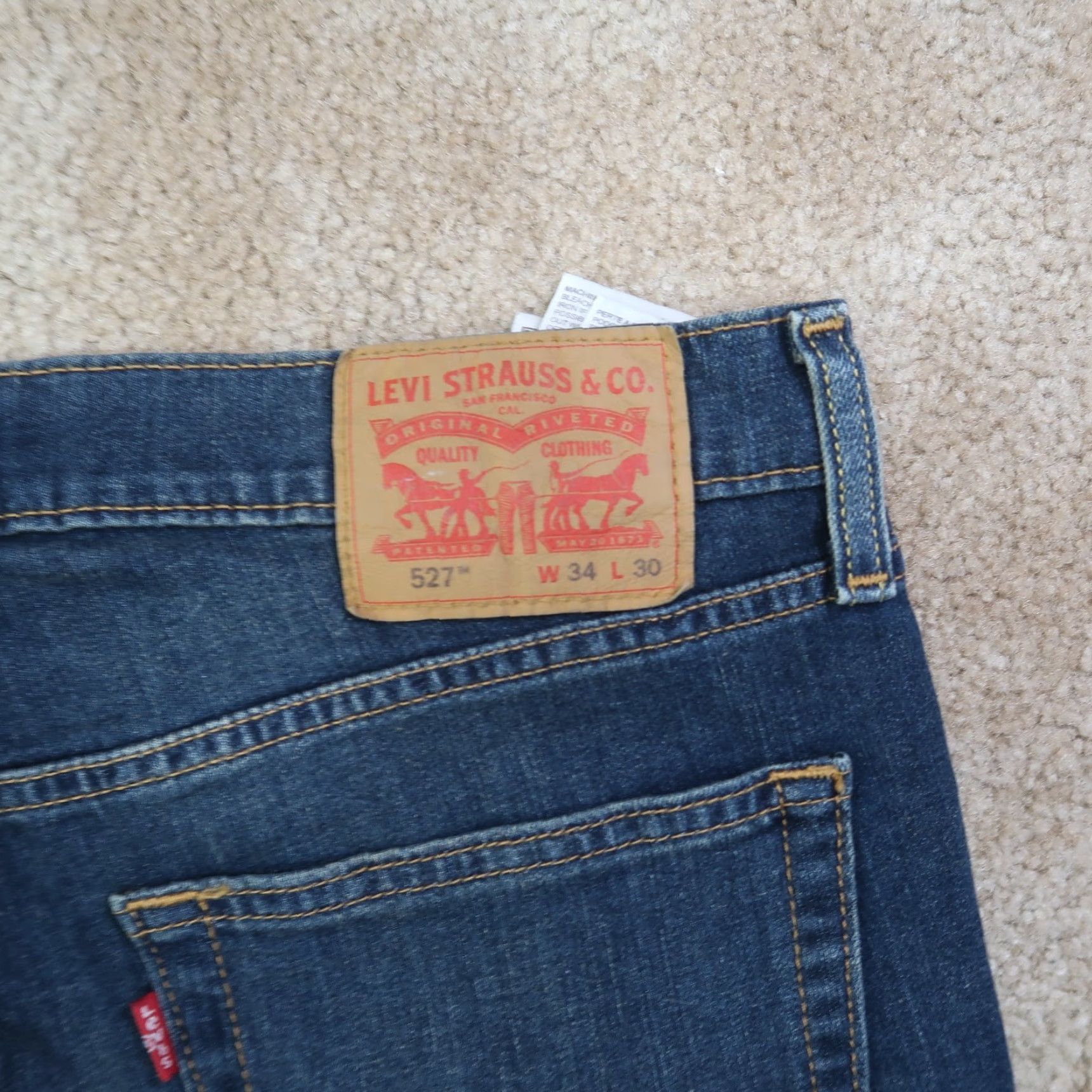 Levi's VINTAGE Levi's Jeans 527 Bootcut 34x30 Denim Blue Men Regular 5-Pocket Western Cowboy Belt Zip Button Logo Zipper Size US 34 / EU 50 - 4 Thumbnail