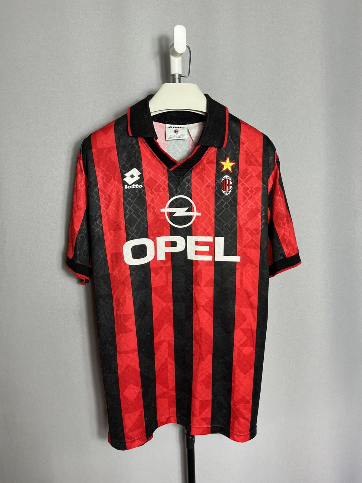 Lotto Sport AC Milan Home football shirt 1995 - 1996 mens jersey vintage Size US XL / EU 56 / 4 - 1 Thumbnail