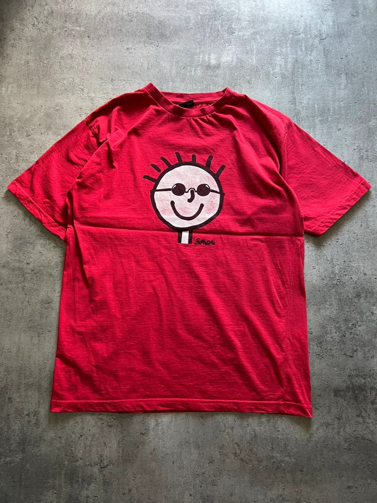 Vintage Red skandal germany funny face vintage tshirt Size US L / EU 52-54 / 3 - 1 Thumbnail