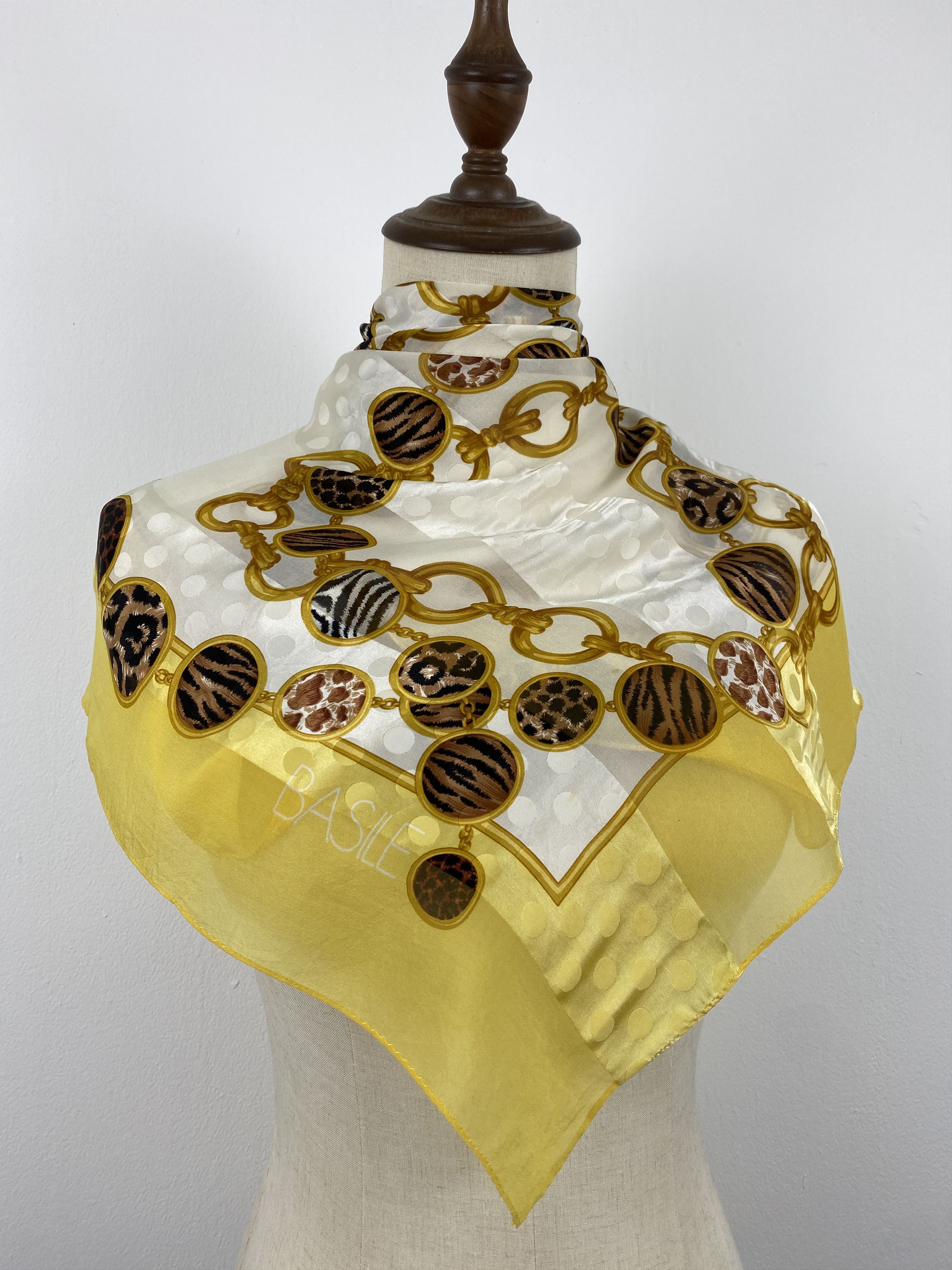 Japanese Brand Vintage Japanese brand Basile Silk Scarf SN0105 Size ONE SIZE - 2 Thumbnail