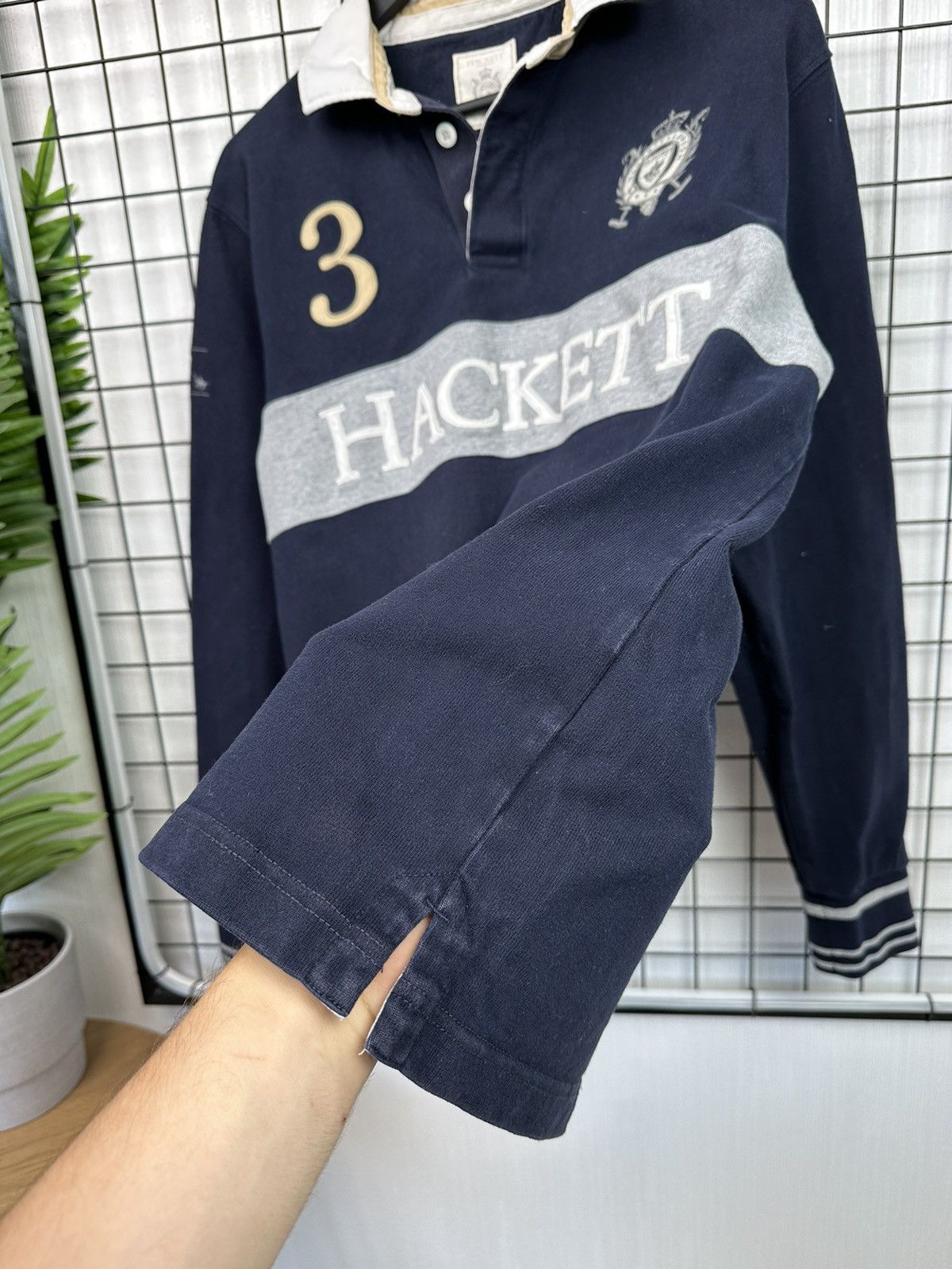 Hackett × Vintage Vintage Hackett London Snow polo team jersey #3 Men L Navy Size US L / EU 52-54 / 3 - 15 Thumbnail