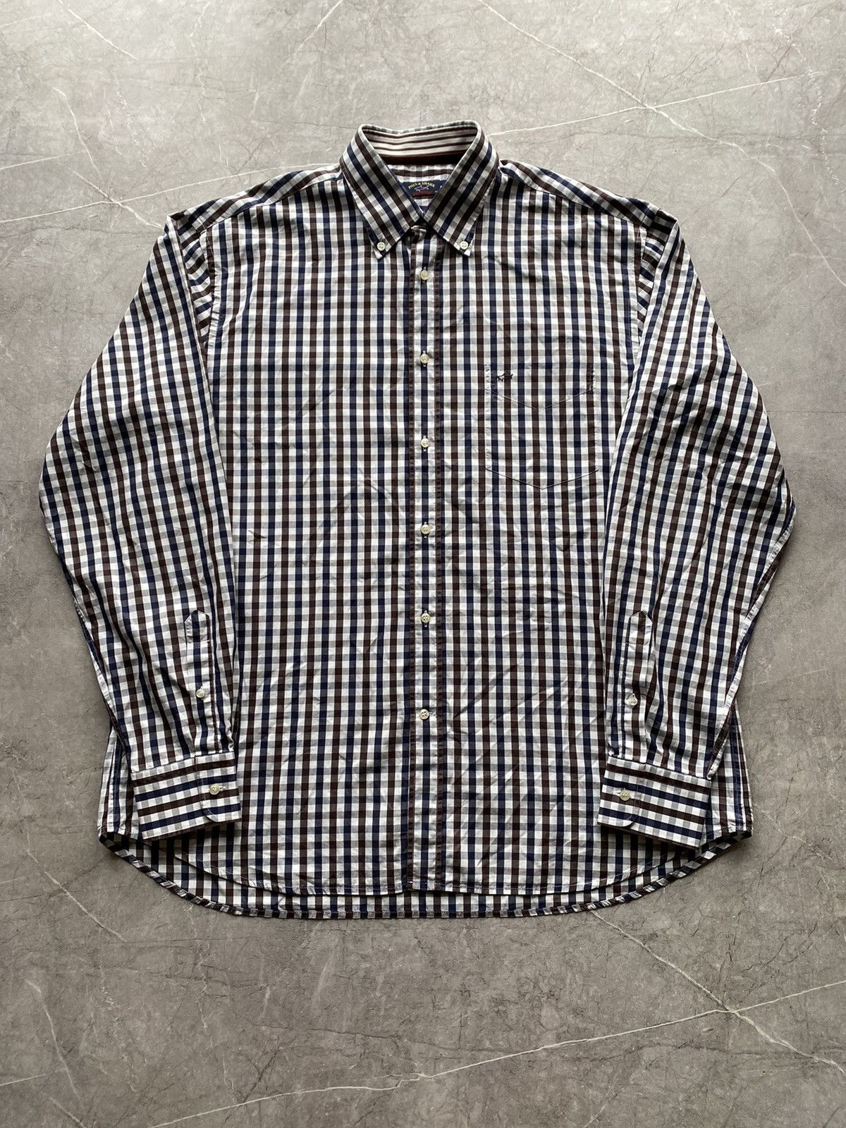 Paul & Shark Paul & Shark Yachting Geometric Shirt Button Made in Italy Size US XL / EU 56 / 4 - 2 Thumbnail